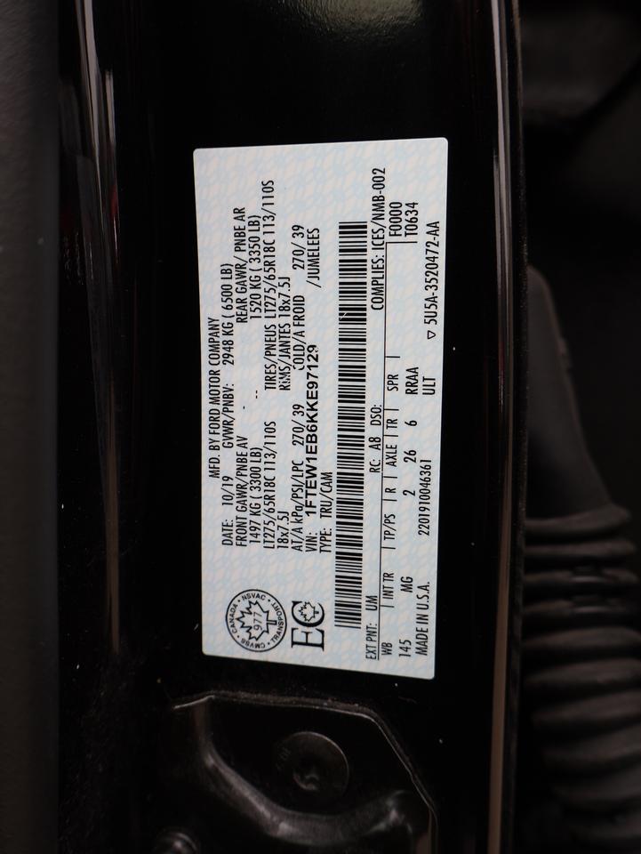 2019 Ford F-150 XTR CREW 4WD CERTIFIED *ACCIDENT FREE*2nd WINTER* CAMERA BLUETOOTH CRUISE ALLOYS Photo