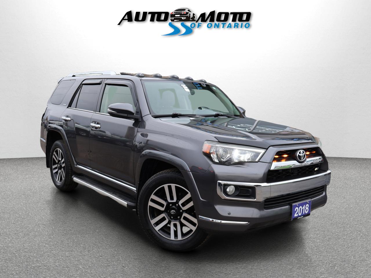 <p>*SAFETY INCLUDED*ACCIDENT FREE*<span>*SAFETY INCLUDED*ACCIDENT FREE*</span><span> </span><span>Limited Edition, Gorgeous Toyota 4-Runner inside out. 4X4 V6 4.0L Engine. the perfect blend of rugged reliability and premium comfort. Well maintained vehicle. Black On Brown Leather Interior, Loaded with Navigation System, Back up Camera, Heated & Cooling Ventilated Leather Seats, Front & Rear Parking Sensors, Power Windows, Locks, Mirrors, Bluetooth, Push to Start, Alloy Wheels, Sunroof, Fog Lights, Wood Interior, Duel Power Front Seats, Memory Driver Seat, and much more. </span></p><span>-------------------------------------------------</span><br><span>Financing options are available starting from 6.29% with $0 Down payment O.A.C.</span><br><span>-------------------------------------------------</span><br><span>SAFETY CERTIFICATION INCLUDED*** Vehicle comes with: Safety Certification, and Car Fax Report ALL INCLUDED!! At no extra cost to you!! Dont miss this opportunity to own a high-quality, pre-owned vehicle. </span><br><span>-------------------------------------------------</span><br><span>Additionally, our vehicles qualify for up to 4 years of extended warranty. Please speak to your sales representative for more information.</span><br><span>-------------------------------------------------</span><br><span>We are open Monday to Saturday from 10am - 6pm, Sundays Closed.</span><br><span>-------------------------------------------------</span><br><span>We also welcome trade-ins, with on-site buyers available to estimate your vehicle on the same day.</span><br><span>-------------------------------------------------</span><br><span>Visit us at 3219 Harvester Road, Burlington, L7N 3N8 or call us at Nine O Five-281-2255 for more information.</span><br><span>------------------------------------------------</span><br><p><span>Check our inventory at www automotoinc ca</span> </p>