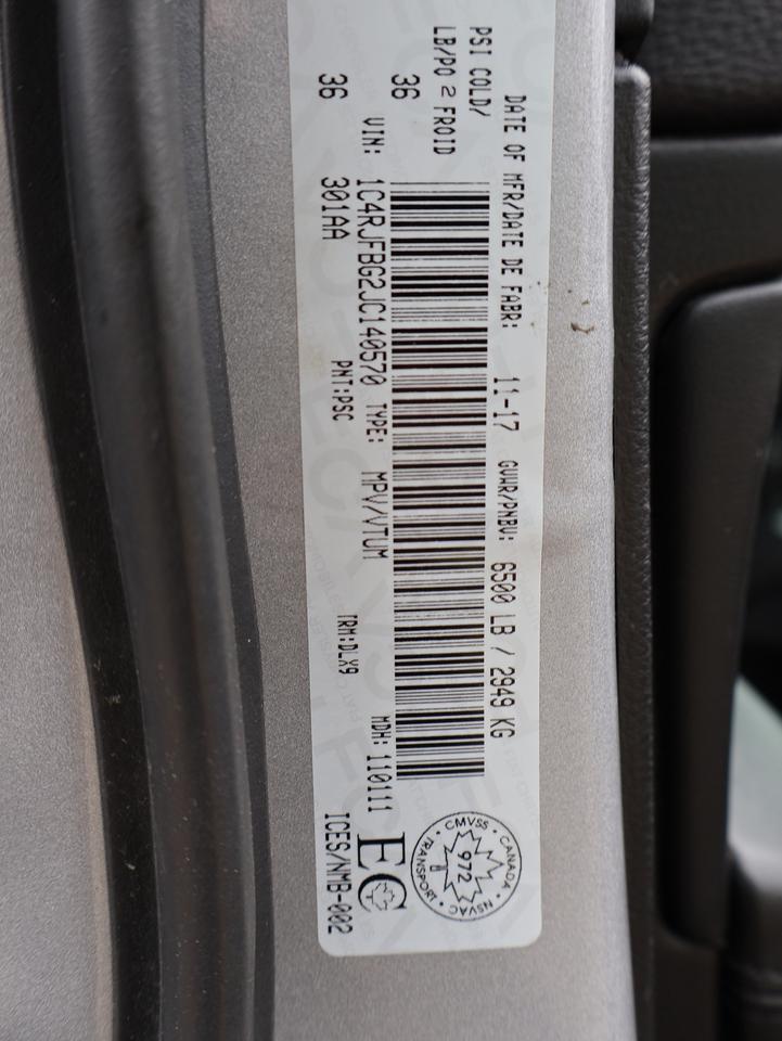 2018 Jeep Grand Cherokee V6 LIMITED 4WD CERTIFIED *ACCIDENT FREE*2ND WINTER* CAMERA NAV BLUETOOTH LEATHER COOL/HEAT SEAT/STEERING SUNROOF CRUISE ALLOYS Photo