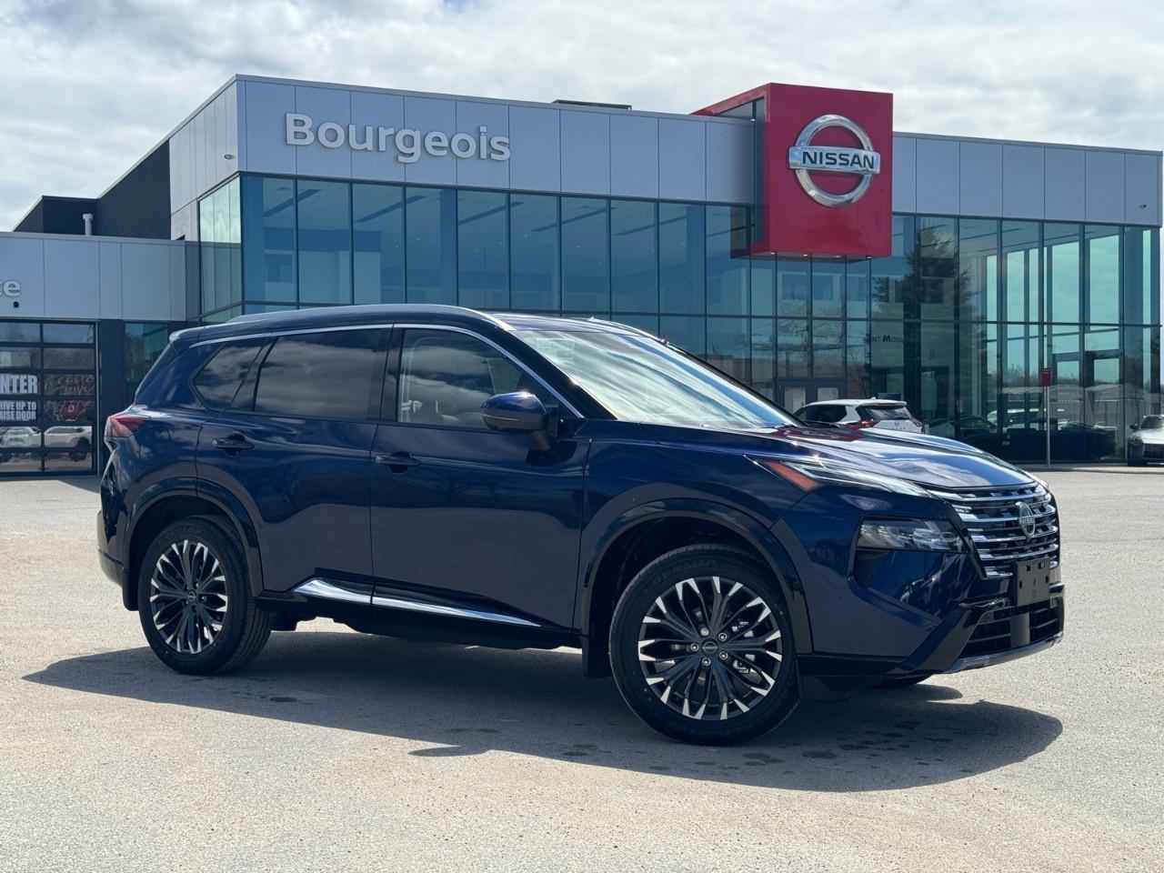 <p>Introducing the eye-catching 2026 Nissan Rogue AWD Platinum in a striking Blue shade, designed for superior driving dynamics and exceptional handling with its advanced all-wheel-drive system. This SUV exudes confidence and practicality for any adventure on the road.</p> <p>The exterior of the Rogue highlights its bold, modern design accompanied by sleek alloy wheels and a panoramic sunroof, ensuring your ride is as stylish as it is functional. Step inside to a luxurious interior offering leather seats and leatherette door trim inserts that elevate your driving experience. The attention to detail continues with heated mirrors and a heated steering wheel, thoughtfully designed for Canadian winters.</p> <p>Stay connected and safe with cutting-edge technology features including a heads-up display, a large navigation system screen, and advanced smart device integration through Bluetooth. The comfort of heated front and rear seats, along with adaptive cruise control and lane assist, assures peace of mind on every journey. Equipped with a host of safety features such as a backup camera, brake assist, and parking sensors, the Nissan Rogue is prepared to tackle the challenges of daily driving.</p> <p>Perfect for families and professionals alike, the 2026 Nissan Rogue AWD Platinum offers versatility and a premium driving experience. Contact our dealership today to arrange a test drive and discover how this vehicle can transform your everyday commute.</p> <p>Were thrilled to share that <strong>Nissan has been named the #1 mass market brand in initial quality</strong> by the <strong>J.D. Power 2025 U.S. Initial Quality Study</strong>! This industry-leading recognition confirms what our customers already know  when you choose <strong>Nissan</strong>, youre choosing exceptional craftsmanship, innovative technology, and dependable performance from day one.</p><p>At <strong>Bourgeois Midland Nissan</strong>, were proud to offer a full lineup of award-winning models like the <a target=_blank rel=noopener noreferrer nofollow href=https://www.bourgeoisnissan.com/inventory/?keyword=Rogue><strong>Nissan Rogue</strong></a>, <a target=_blank rel=noopener noreferrer nofollow href=https://www.bourgeoisnissan.com/inventory/?keyword=Altima&sort[id]=relevance&sort[sortDirection]=DESCENDING><strong>Altima</strong></a>, <a target=_blank rel=noopener noreferrer nofollow href=https://www.bourgeoisnissan.com/inventory/?modelId[]=P8Iy5bd_S_u3nnuzDJOpLA&keyword=Kicks&sort[id]=relevance&sort[sortDirection]=DESCENDING><strong>Kicks</strong></a>, and <a target=_blank rel=noopener noreferrer nofollow href=https://www.bourgeoisnissan.com/inventory/?&keyword=Kicks%20Play&sort[id]=relevance&sort[sortDirection]=DESCENDING><strong>Kicks Play</strong></a>  vehicles that consistently deliver on quality, comfort, and reliability.</p><p>Ready to experience the Nissan difference? Visit our Midland dealership today and discover why more Canadians are driving home in a Nissan.</p> <p><strong>Why Choose the Bourgeois Auto Group?</strong></p><p>For 80 years, Bourgeois Auto Group has been delivering exceptional automotive experiences. Our factor trained teams work to ensure you receive the shopping experience you deserve; whether you're looking for a new or new-to-you vehicle.</p><p>Shop 24/7 with our online showroom and chat service, ensuring convenience every step of the way. No hidden fees, full disclosure, and every pre-owned vehicle comes with a Carfax® report for peace of mind.</p><p>We offer a wide selection of pre-owned vehicles, all competitively priced using real-time market data. Get the best deal on your purchase and trade-in with our free Live Market Analysis report.</p><p>Looking to sell your car? We buy any make or modelno purchase required. Our simple to use online trade valuation tool will provide you with a clear, transparent selling experience whether you buy our car or not.</p><p>Backed by hundreds dedicated employees across 4 convenient locations, were here to meet all your automotive needs. Visit us in Midland or Parry Sound and explore our inventory or schedule your next service today.</p> <p><strong>Financing Your Next Vehicle with Bourgeois Midland Nissan:</strong></p><p>At Bourgeois Midland Nissan, we make financing your next vehicle simple and stress-free! Our team works with trusted lenders to find flexible options tailored to your budget. Drive away with confidenceapply today!</p><p>Take advantage of our online pre-qualification tool, backed by Equifax and TD Bank to find the payment that works for you. Simply <a href=https://www.bourgeoisnissan.com/pre-qualify-for-financing/ rel=nofollow><strong>CLICK HERE</strong></a> to use our secure online credit tool with no impact to your credit.</p>