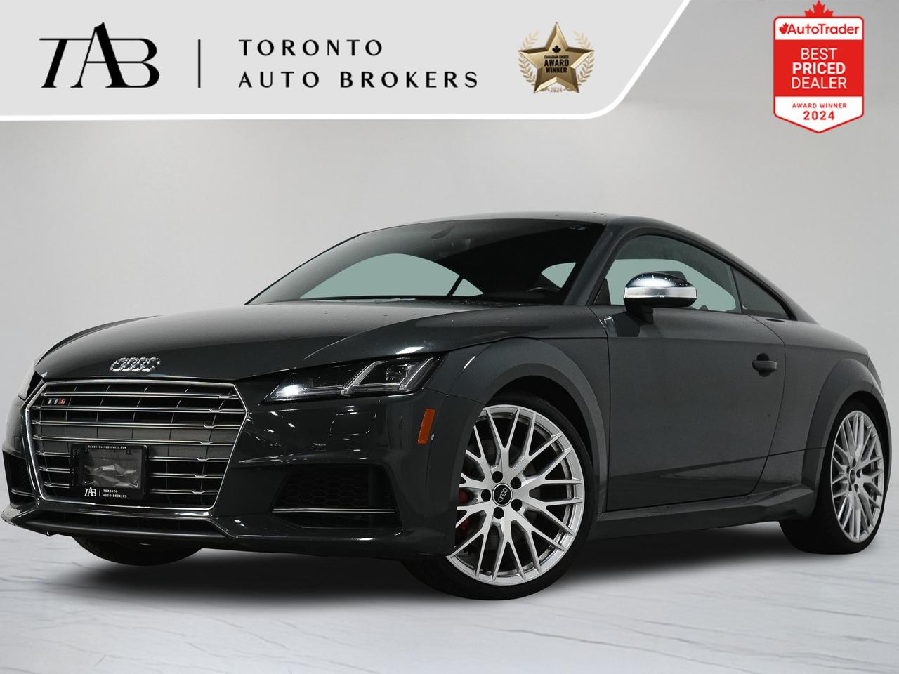 This 2018 Audi TTS 2.0T S tronic is a local Ontario vehicle that delivers an exceptional combination of performance, technology, and sleek design. With its turbocharged engine and precision handling, the TTS offers a thrilling yet refined driving experience.

Key features include:

2.0L Turbocharged Engine
S tronic Automatic Transmission
Bang & Olufsen Premium Sound System
20-Inch Alloy Wheels
Audi Virtual Cockpit
Quattro All-Wheel Drive
Leather and Alcantara Upholstery
Heated Front Seats
Power Adjustable Seats

NOW OFFERING 3 MONTH DEFERRED FINANCING PAYMENTS ON APPROVED CREDIT. 

WE OFFER THE BEST FINANCE RATES, AND DONT CHARGE ANY FINANCING FEE

 Looking for a top-rated pre-owned luxury car dealership in the GTA? Look no further than Toronto Auto Brokers (TAB)! Were proud to have won multiple awards, including the 2024 AutoTrader Best Priced Dealer, the 2024 CarGurus Award, the 2025 Top Choice Award, the 2025 Consumer Satisfaction Award, the 2025 Canadian Choice Award, the 2025 Three Best Rated Dealer Award, and many more!

With 30 years of experience serving the Greater Toronto Area, TAB is a respected and trusted name in the pre-owned luxury car industry. Our 30,000 sq.Ft indoor showroom is home to a wide range of luxury vehicles from top brands like BMW, Mercedes-Benz, Audi, Porsche, Land Rover, Jaguar, Aston Martin, Bentley, Maserati, and more. And we dont just serve the GTA, were proud to offer our services to all cities in Canada, including Vancouver, Montreal, Calgary, Edmonton, Winnipeg, Saskatchewan, Halifax, and more.

At TAB, were committed to providing a no-pressure environment and honest work ethics. As a family-owned and operated business, we treat every customer like family and ensure that every interaction is a positive one. Come experience the TAB Lifestyle at its truest form, luxury car buying has never been more enjoyable and exciting!

We offer a variety of services to make your purchase experience as easy and stress-free as possible. From competitive and simple financing and leasing options to extended warranties, aftermarket services, and full history reports on every vehicle, we have everything you need to make an informed decision. We welcome every trade, even if youre just looking to sell your car without buying, and when it comes to financing or leasing, we offer same day approvals, with access to over 50 lenders, including all of the banks in Canada. Feel free to check out your own Equifax credit score without affecting your credit score, simply click on the Equifax tab above and see if you qualify.

Call us today or visit our website to learn more about our inventory and services. And remember, all prices exclude applicable taxes and licensing, and vehicles can be certified at an additional cost of $999.