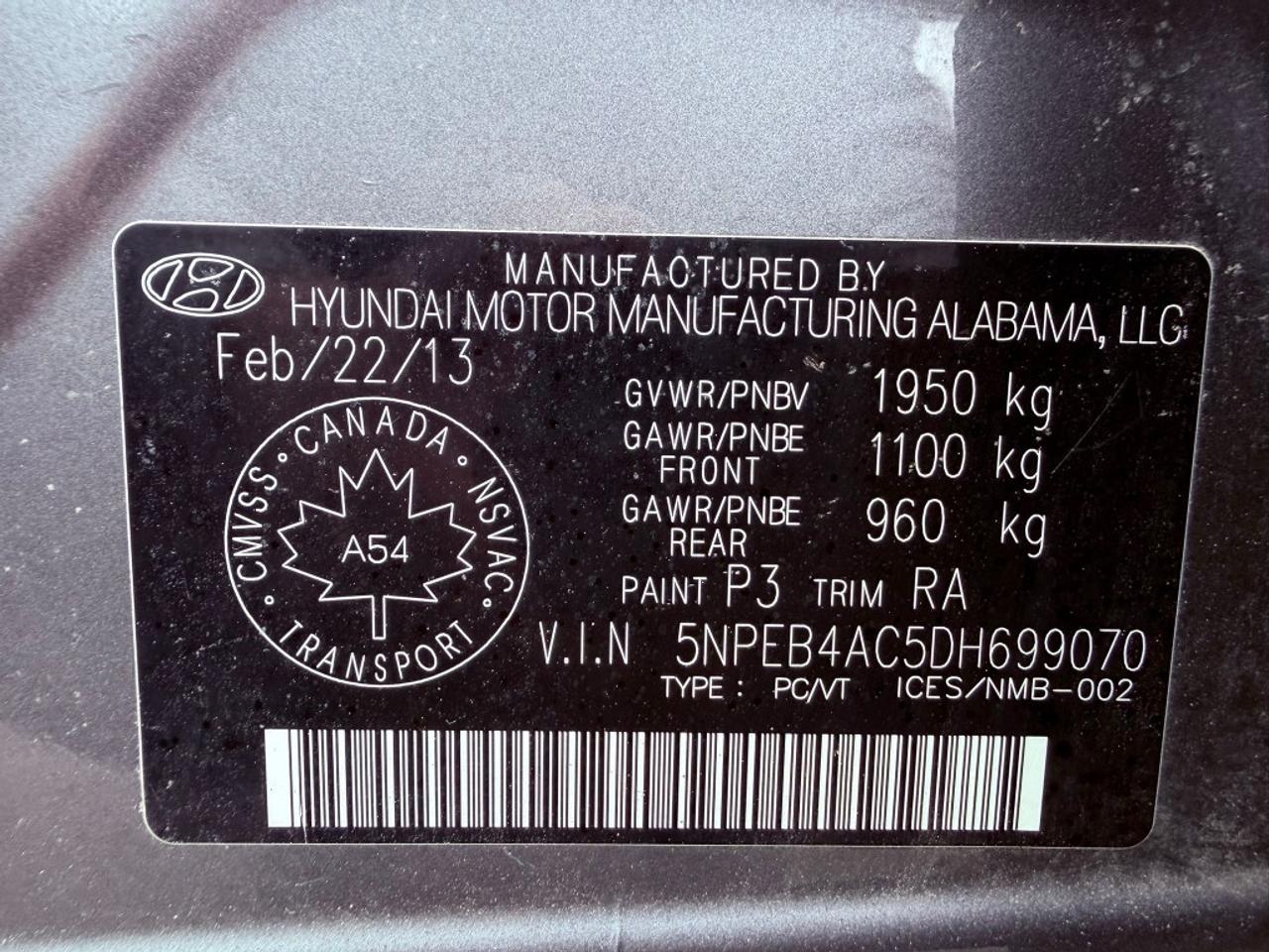 2013 Hyundai Sonata GLS 4dr Sedan Automatic Photo