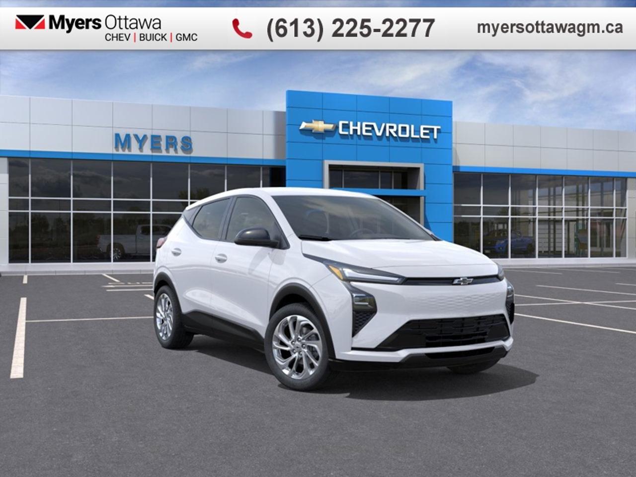 <br> <br>The 2027 Chevrolet Bolt represents a brilliant new chapter for the beloved icon, combining a premium digital experience with the everyday simplicity you love. <br> <br>On the outside, the 2027 Chevrolet Bolt presents a sleek and matured look, highlighted by a streamlined profile that glides through the air. Inside, the cabin has been thoughtfully overhauled to feel airy and open, featuring a sophisticated column-mounted shifter and high-quality materials that elevate the daily commute. With its perfect blend of eye-catching style, a tech-rich interior, and a reputation for being the ultimate companion for modern life, the Bolt is the clever choice for those ready to embrace the future of driving.<br> <br>This Summit White SUV has an Automatic transmission. <br> <br> Our Bolts trim level is LT. This modern electric hatchback is the perfect companion for the eco-conscious daily commuter, featuring a clean exterior design with silver painted wheels, heated power-adjustable gloss black mirrors, and IntelliBeam automatic high-beam control. The refined interior emphasizes driver comfort with an 8-way power seat, a heated flat-bottom wrapped steering wheel, and cloth front buckets that are heated for those chilly mornings. Staying connected and informed is effortless thanks to the 11.3-inch advanced color touchscreen with Google Built-In, a dedicated 11-inch driver information display, and 5G vehicle connectivity with a Wi-Fi hotspot. Premium conveniences like remote start, adaptive cruise control, and an auto-dimming rearview mirror seamlessly integrate into your routine to take the stress out of every drive. Safety is exceptionally comprehensive, utilizing an advanced suite that includes Blind Zone Steering Assist, Intersection Automatic Emergency Braking, and the innovative Safety Alert Seat to keep you protected from all angles. This vehicle has been upgraded with the following features: Heated Seats, Heated Steering Wheel, Adaptive Cruise Control, Park Assist.<br><br> <br>To apply right now for financing use this link: <a href=https://creditonline.dealertrack.ca/Web/Default.aspx?Token=b35bf617-8dfe-4a3a-b6ae-b4e858efb71d&Lang=en target=_blank>https://creditonline.dealertrack.ca/Web/Default.aspx?Token=b35bf617-8dfe-4a3a-b6ae-b4e858efb71d&Lang=en</a><br><br> <br/>     4.79% financing for 84 months. <br> Buy this vehicle now for the lowest bi-weekly payment of <b>$324.48</b> with $0 down for 84 months @ 4.79% APR O.A.C. ( taxes included, **Rebates may not be applicable on all purchase types [cash, lease, or finance]. Eligibility and conditions may vary. Please see dealer for full details and confirmation of eligibility.   ).  Incentives expire 2026-04-30.  See dealer for details. <br> <br><br> Come by and check out our fleet of 50+ used cars and trucks and 180+ new cars and trucks for sale in Ottawa.  o~o