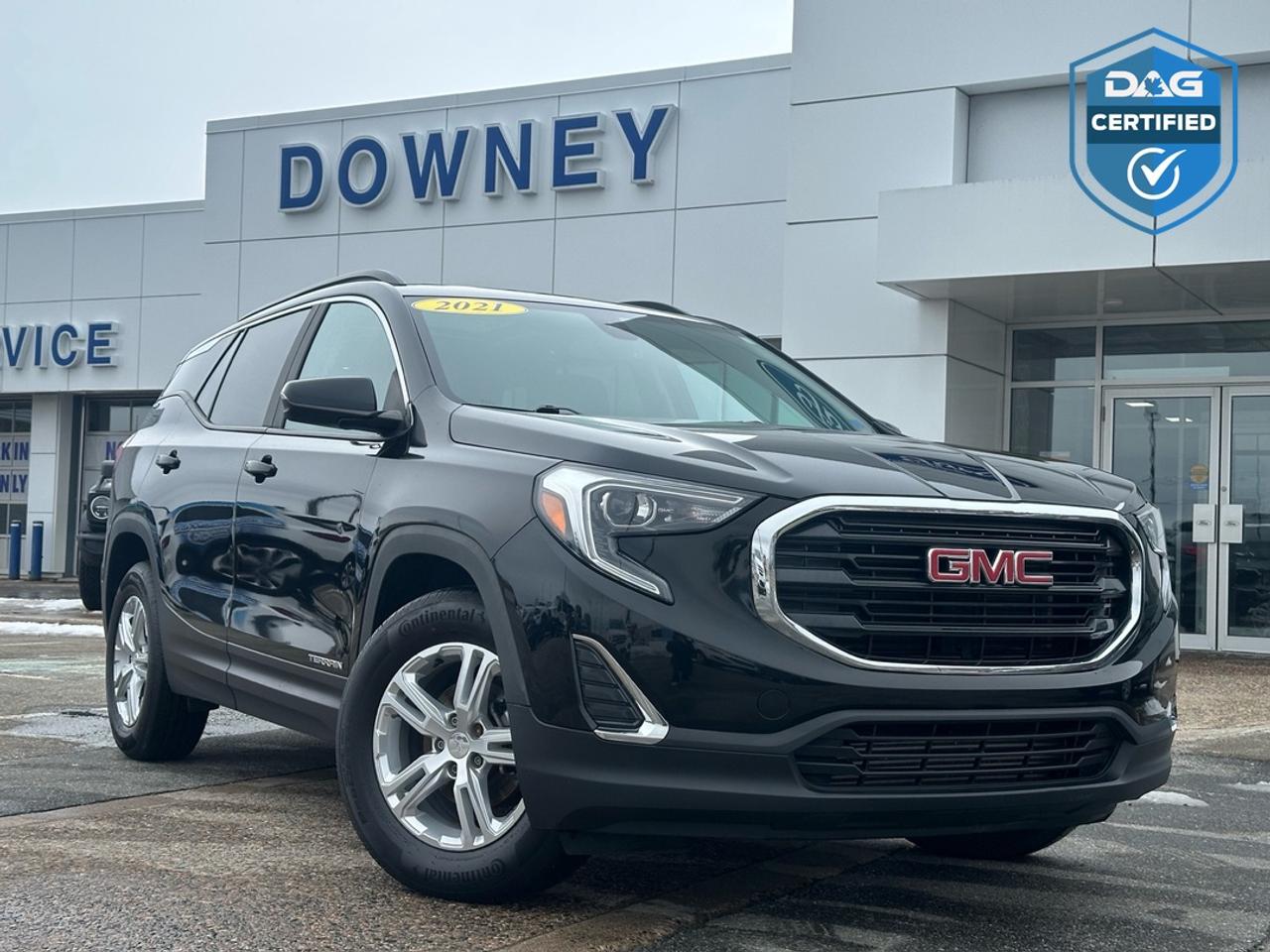 Clean, practical, and built for everyday reliability, this 2021 GMC Terrain SLE is a well-rounded SUV that delivers comfort, efficiency, and confidence on the road. Powered by a fuel-efficient 1.5L turbocharged engine paired with a smooth 9-speed automatic transmission, it offers a balanced drive that handles both city commuting and highway travel with ease. The ride is composed and quiet, making it a solid choice for daily use.

Finished in Black, this Terrain presents a sharp and professional look that holds up well over time. Inside, the SLE trim offers a spacious and functional cabin with comfortable seating and a layout designed for convenience. Theres plenty of room for passengers and cargo, making it a practical option for both families and individuals who need versatility in their vehicle.

Technology is simple and effective, featuring a touchscreen infotainment system with Apple CarPlay and Android Auto, Bluetooth connectivity, and multiple USB ports. This unit is equipped with a rearview camera, giving you added confidence when reversing or parking in tighter areas.

On the safety side, the Terrain comes with key driver-assist features, including forward collision alert, lane keep assist with lane departure warning, and a full airbag system. Its designed to support you behind the wheel without overcomplicating the driving experience.

With its solid build quality, efficient performance, and practical features, the 2021 GMC Terrain SLE remains a dependable choice in the compact SUV segment. Finished in a timeless colour and equipped with the essentials, its ready to handle your day-to-day driving with ease.

Why buy from Downey Ford - GREAT QUESTION!! Heres why: - Market Value Pricing provides the most competitive prices on all our pre-owned vehicles, all the time! - Downey Ford is the largest volume Ford dealership in the Maritimes. - Every Pre-Owned Vehicle comes with - New Wipers - New In-Cabin Filter - New Engine Air Filter - Plus Plus Plus - Reconditioning our pre-owned inventory is a source of pride for us! A basic motor vehicle inspection and a quick wash just isnt good enough for our customers. We complete an extremely thorough process both mechanically and cosmetically before it passes our standard. Heres just some of what we do: - Mechanical inspection that covers 100 +++ components including: - Engine - Electrical System - Suspension - Transmission - Brakes - Frame - Regular maintenance servicing - Plus Plus Plus - Our cosmetic reconditioning is elite: - Shampooing of Carpet - Acid Wash of Rims - Dressing of Tires - Engine Detail - Multi-stage polish - Plus Plus Plus - Here are some other extras we are happy to offer at no charge to you: - Vehicle History Report - Accident / Damage Report - Stolen Vehicle Report - Lien Search Report - Credit Report Review and Counseling - Free Trade-In Appraisals - Relaxed Low Pressure Sales Experience - Finance Pre-Approval Service - Service - Departments covering ALL of Southern New Brunswick - Delivery Services to all of Canada - Multiple Chartered Bank Financing Sources - Multiple Vehicle Protection Products available - Multiple Loan Protection Products available - Pet-Friendly Facility - Feel free to bring Bingo with you.

We want to EARN your business and hope to speak with you soon. Our knowledgeable and friendly sales staff are here to ensure a seamless and enjoyable car-buying experience. Call us at 506-632-6000 to book your test drive today and discover why Downey Ford is the trusted choice for so many.