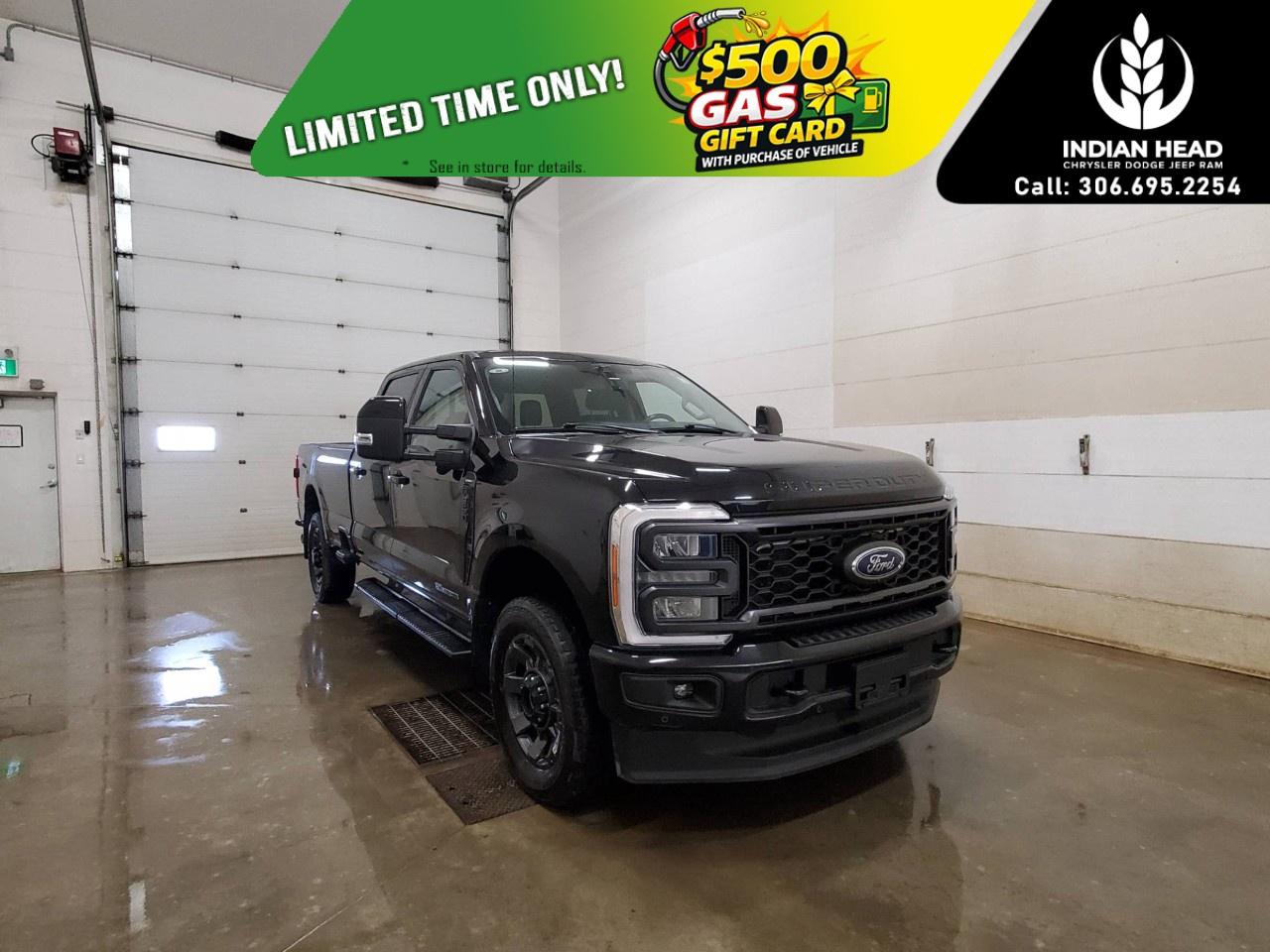 <p>The 2023 Ford Super Duty F-350 Lariat Crew Cab 4x4 is built for serious work and premium comfort, offering heavy-duty capability without compromising on refinement.</p><p>Powered by a strong <strong>6.7L Power Stroke® V8 diesel engine</strong> paired with an automatic transmission, this F-350 delivers exceptional torque and towing performanceperfect for hauling heavy loads, trailers, or equipment with confidence. The 4x4 drivetrain ensures added traction and control in tough conditions, whether on the job site or off the beaten path.</p><p>Inside, the Lariat trim offers a well-appointed cabin with <strong>leather seating</strong>, spacious Crew Cab comfort, and premium finishes throughout. With seating for the whole crew and plenty of legroom, this truck is designed for long days on the road or at work.</p><p>Technology features include a large touchscreen infotainment system, <strong>Bluetooth® connectivity, smart device integration, and Wi-Fi hotspot capability</strong>, keeping you connected wherever your work takes you. Convenience features like keyless entry, power windows, and cruise control make daily driving easy and comfortable.</p><p>On the safety side, this truck is equipped with <strong>backup camera, brake assist, and advanced driver support features</strong>, helping provide confidence behind the wheel.</p><p>With its long 8-foot box, this F-350 offers excellent cargo capacity, making it ideal for both professional and recreational use. Whether youre towing, hauling, or just need a dependable heavy-duty truck, this 2023 Ford Super Duty F-350 Lariat is ready to get the job done.</p><p>Please confirm all vehicle details and features with our sales team and start the buying process today at Indian Head Chrysler Dodge Jeep Ram Ltd.</p>
