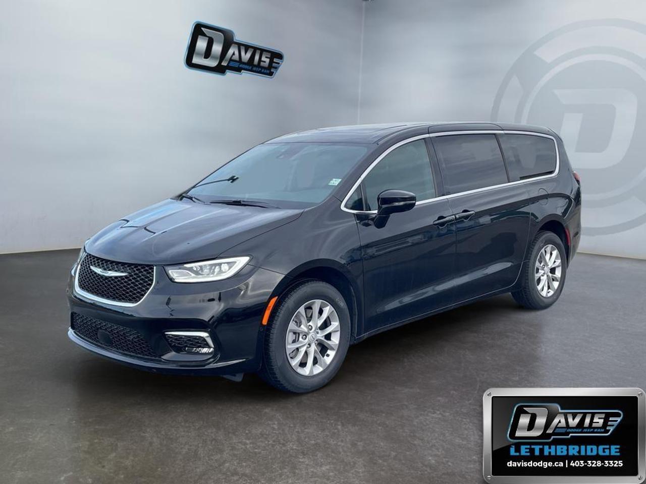 <b>Low Mileage, Apple CarPlay, Android Auto, 360 Camera, Synthetic Leather Seats, Heated Seats!<br /> <br /></b><br /> This 2025 Chrysler Pacifica Select AWD is a premium family minivan that blends advanced safety, modern technology, and versatile comfort. Powered by a 3.6L Pentastar V6 engine with a 9-speed automatic transmission and stop/start technology, it delivers smooth performance and efficient everyday driving. Finished in Diamond Black Crystal Pearl, the Pacifica Select stands out with refined styling, LED lighting, and Chryslers signature upscale design.<br /><br />Inside, this Pacifica offers a spacious and flexible cabin featuring seating for up to seven, Stow n Go seating, heated front seats, a power driver seat, and tri-zone automatic climate control. Technology highlights include a 10.1-inch Uconnect 5 touchscreen, Apple CarPlay, Android Auto, Bluetooth connectivity, SiriusXM, Wi-Fi hotspot capability, and multiple USB charging ports. Convenience features like power sliding doors, power liftgate, remote start, and a power sunroof enhance everyday usability for families on the go.<br /><br />This Chrysler Pacifica Select AWD is equipped with advanced safety and driver assistance features including adaptive cruise control with stop and go, blind spot monitoring, rear cross path detection, lane departure warning, full-speed forward collision warning, pedestrian emergency braking, 360 surround view camera, and park assist systems. With its AWD capability, strong safety suite, and premium interior, this Pacifica is one of the most well-rounded family vehicles in its class.<br /> <br />To apply right now for financing use this link: <a href=https://lethbridge.davisdodge.ca/free-credit-check/ target=_blank rel=nofollow noopener noreferrer>https://lethbridge.davisdodge.ca/free-credit-check/</a><br /> <br /><br />Locally Owned & Trusted for Over 35 Years  Davis Dodge in Lethbridge, AB <br /><br /> At Davis Dodge, weve proudly served the Lethbridge community for more than 35 years, offering an unparalleled car buying experience. Dont just take our word for itour Google reviews speak volumes about our commitment to exceptional service. <br /><br /> Delivery & At-Home Test Drives: Convenient options to suit your lifestyle. <br /><br /> Flexible Financing for Everyone: Get the vehicle you need with financing solutions tailored to your situation. <br /><br /> Full Mechanical Inspections & Professional Cleaning: Every vehicle is thoroughly inspected and cleaned before it hits our lot.<br /><br /> We take all makes and models on trade and offer competitive pricing with inventory that changes daily. Whether you're shopping for a Chrysler, Dodge, Jeep, RAM, or FIAT, our AMVIC Licensed dealership makes it easy to browse, buy, and drive away.<br /><br /> Located in Lethbridge, AB, we proudly serve customers in Fort Macleod, Taber, Claresholm, and Coaldale. Shop online or visit us today to experience the best in sales, service, and selection. Standard bank rates apply; taxes are additional.<br /><br /> Vehicle pricing offer shown expires 2026-07-31. <br /> Come by and check out our fleet of 60+ used cars and trucks and 110+ new cars and trucks for sale in Lethbridge. o~o