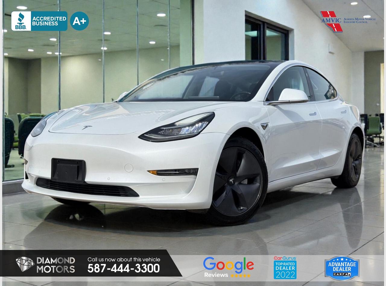 Now Available: 2018 Tesla Model 3 Long Range AWD w/ Autopilot White has 100,800 KM on it. Electric engine, All-Wheel Drive, Automatic transmission, 5 Seater passengers, on special price for $29,900.00. <br/> <br/> <br/> LONG RANGE AWD, AUTOPILOT, 360 CAMERAS, PANORAMIC ROOF, LEATHER, HEATED SEATS, HEATED STEERING WHEEL, NO ACCIDENTS, NAVIGATION, AND MUCH MORE! <br/> <br/> <br/> Book your appointment today for Test Drive. We offer contactless Test drives & Virtual Walkarounds. Stock Number: 261045 <br/> Disclosure: This vehicle was previously registered in US & BC. Vehicle has passed all required inspections in Alberta. <br/> At Diamond Motors, we are dedicated to providing you with an outstanding car-buying experience, offering quality pre-owned vehicles at prices that fit your budget. Our transparent and honest approach means you can expect straightforward guidance without any high-pressure sales tactics. We believe in building lasting relationships with our customers by offering personalized service tailored to your needs. From the moment you step onto our lot, our team is here to support you every step of the way, ensuring you leave confident in your decision. Trust, integrity, and customer satisfaction are the foundation of everything we do. <br/> <br/> <br/> Why Choose Diamond Motors?<br/> <br/> Certified Pre-Owned Vehicles <br/> Family Owned & Operated <br/> 100+ Vehicles in Stock <br/> Finance & Extended Warranty Available <br/> Transparent Pricing <br/> Inspection & Carfax Provided <br/> No-Pressure Buying Experience <br/> Full Disclosure Guaranteed <br/> Top Google Rated Dealership <br/> Trade-Ins Welcome <br/> AMVIC Licensed & BBB Accredited <br/> CarGurus Top-Rated Dealer (2022 & 2024) <br/> <br/> <br/> Phone to schedule an appointment @ 587-444-3300 or simply browse our inventory online www.diamondmotors.ca or come and see us at our location at <br/> 3403 93 street NW, Edmonton, T6E 6A4 <br/> <br/> <br/> To view the rest of our inventory: <br/> www.diamondmotors.ca/inventory <br/> <br/> <br/> This dealership provides all required disclosures in accordance with AMVIC regulations. A completed Mechanical Fitness Assessment and its associated inspection work order will be supplied with every vehicle. A Carfax (or equivalent) vehicle history report will also be provided, including available information on previous damage, accident history, stolen or salvage status, and jurisdictional records. <br/> Customers are encouraged to review all vehicle features, options, and equipment for accuracy prior to purchase. <br/>