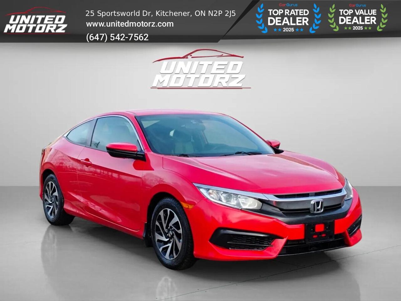 2016 Honda Civic LX Cpe~SAFETY CERTIFIED~ONE OWNER~Apple Carplay~ Photo