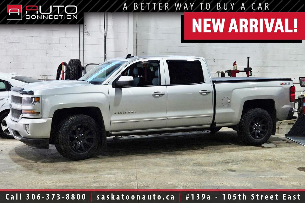 <p><span><font color=#000000><b>Financing & Warranty Available!</b><br></font></span><span><br></span><span><b>Crew Cab w/ 5.8ft. Box - SK Truck - Excellent Condition</b><br></span><span><br>This <b>2017 Chevrolet Silverado 1500 LT Z71 Crew Cab</b> brings together proven V8 power, real 4x4 capability, and everyday comfort in a package that is ready for work or weekend adventure. Finished in Silver Ice Metallic with a Jet Black leather interior, it has been owned locally in Saskatchewan since new and has clearly been kept with pride. The Z71 Off-Road Package gives it added confidence on rough roads and muddy trails, while features like hill descent control, an automatic-locking rear differential, and the Trailering Package make it especially capable when the job gets serious. Under the hood, the dependable 5.3L EcoTec3 V8 pairs with a 6-speed automatic transmission for strong performance and a smooth, confident drive. Inside, heated leather seats, remote start, dual-zone climate control, and a 10-way power drivers seat help make every trip more comfortable. The cabin also keeps you connected with Chevrolet MyLink, an 8-inch colour touchscreen, OnStar 4G LTE with built-in Wi-Fi, and SiriusXM satellite radio. Practical touches like the rear vision camera, spray-on bedliner, EZ-Lift & Lower tailgate, 110V outlet, and integrated trailer brake controller add even more everyday usefulness. Bold styling details, LED fog lights, HID headlights, and black Chevrolet bowtie emblems complete a truck that looks as tough as it performs, making this Silverado a smart choice for Saskatchewan drivers who want capability, comfort, and lasting value.<br><br></span><span><b>Key Features:</b><br></span><span><br>- 4x4<br>- Z71 Off-Road Package<br>- LT Convenience Package<br>- Heated Leather Seats<br>- Remote Start<br>- Rear View Camera<br>- Chevrolet MyLink Radio w/ 8-Inch Colour Touchscreen<br>- OnStar 4G LTE & Built-In Wi-Fi Hotspot<br>- SiriusXM Satellite Radio<br>- Dual-Zone Automatic Climate Control<br>- 10-Way Power Drivers Seat<br>- Leather-Wrapped Steering Wheel<br>- Rear Window Defogger<br>- 110V AC Power Outlet<br>- Power Heated Sideview Mirrors<br>- High-Intensity Discharge (HID) Headlights<br>- LED Front Fog Lights<br>- LED Cargo Box Lighting<br>- Spray-On Bedliner<br>- EZ-Lift & Lower Tailgate<br>- Black Chevrolet Bowtie Emblems<br>- Unique Front Lower Bumper & Grille Appearance<br>- Unique Z71 Gauge Cluster<br>- Brushed-Metal Z71 Doorsill Plates<br></span><span>- Trailering Package</span><br><span>- Integrated Trailer Brake Controller</span><br><span>- 9,100lb. Towing Capacity</span><br><span>- 3.42 Rear Axle Ratio</span><br><span>- Hill Descent Control</span><br><span>- Automatic-Locking Rear Differential</span><br><span>- 6-Speed Automatic Transmission</span><br><span>- 5.3L EcoTec3 8-Cylinder Engine<br><br><b>Exterior Colour:</b> Silver Ice Metallic<br><b>Interior Colour:</b> Jet Black Leather<br><br><b>Manufacturers Brochure:</b> </span><a href=https://manuals.plus/m/cb56e3b0a21d19d306f629733a09d84a15d6317c9a5f7c47a787844465435b6f.pdf target=_blank><span>https://manuals.plus/m/cb56e3b0a21d19d306f629733a09d84a15d6317c9a5f7c47a787844465435b6f.pdf</span></a><span><br><br></span><span>Unlock a full year of exclusive VIP benefits with your purchase! Enjoy 20% off labour, 25% off tires, free windshield stone chip repairs, and so much more. Visit saskatoonauto.ca for all the details.<br></span><span><br>Honesty Pricing eliminates the haggle hassle by providing you with our lowest possible selling price up front. In fact, it is the lowest price in our market, and we will prove it by disclosing a comprehensive market report of what our competitors are selling similar vehicles for.<br></span><span><br>This vehicle meets our Diamond Certification standard, which begins by selecting only premium quality vehicles and subjecting them to a much more comprehensive inspection process than typical dealerships use. Diamond Certified ensures a clean history, exceptional appearance and problem-free operation.<br></span><span><br>At Saskatoon Auto Connection we sell pre-owned automobiles the way we would like to buy them ourselves. Since 2008, we have been dedicated to providing the highest level of integrity and transparency in our industry, in combination with the highest quality vehicles at the most competitive prices in Saskatchewan. Our friendly staff is ready to positively redefine your expectations of the pre-owned automobile space.</span><span></span></p>