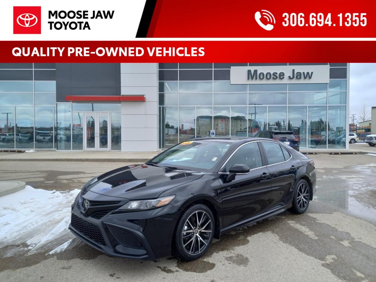 Used 2024 Toyota Camry Drive smart without paying new-car prices. This 2024 Toyota Camry SE is Toyota Certified, meaning it’s passed a rigorous inspection and comes with added warranty peace of mind. A local, one-owner trad for sale in Moose Jaw, SK