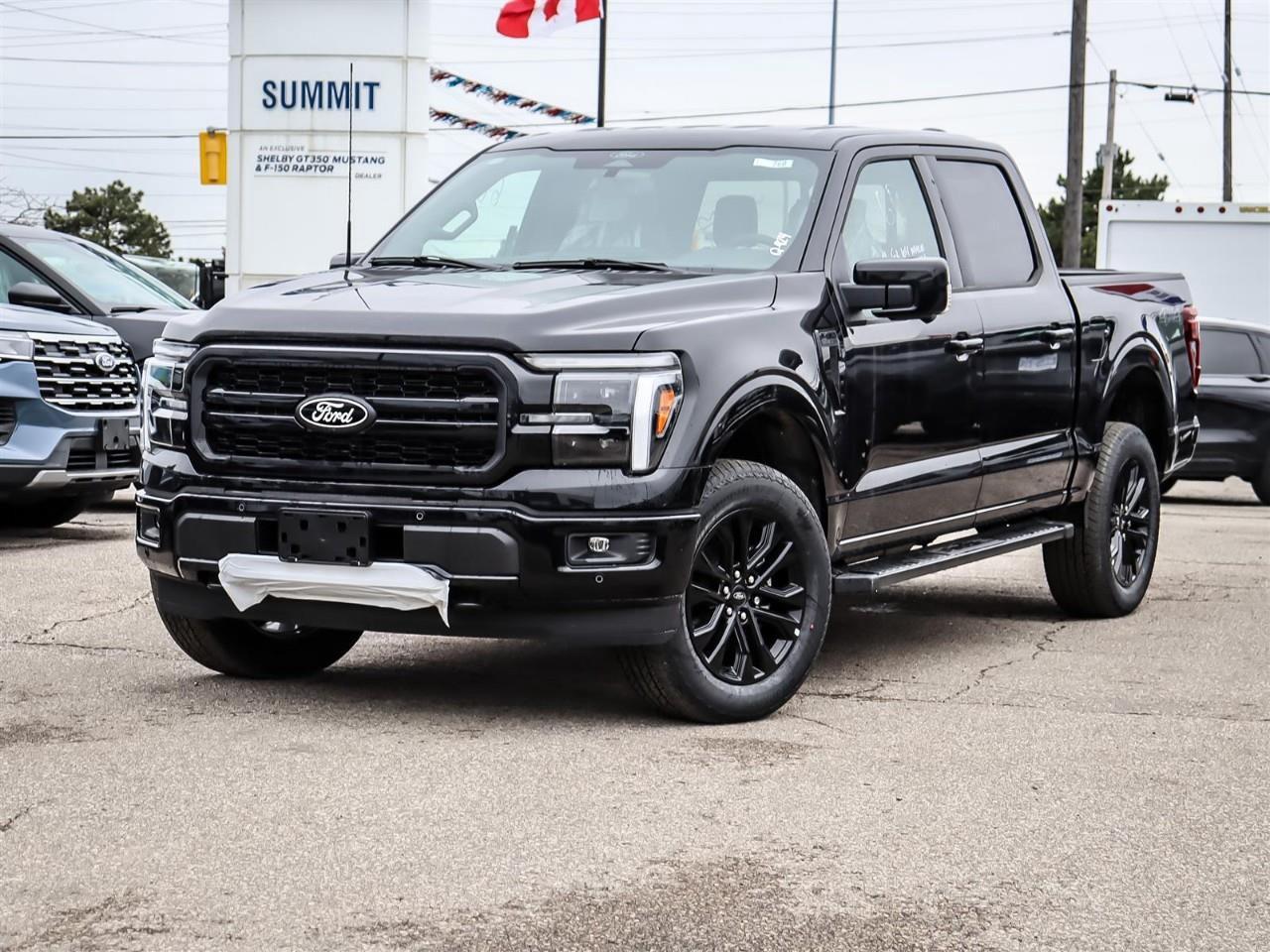 <p>Experience the epitome of power and performance with the 2026 Ford F-150 Lariat in a stunning Agate Black Metallic finish. This 4×4 SuperCrew truck is designed to tackle the toughest terrains effortlessly, thanks to its robust drivetrain and impressive handling capabilities.</p> <p>The exterior of the F-150 Lariat is bold and commanding, featuring running boards for easy access. The trucks design exudes strength while the refined interior showcases luxury and comfort in an all-black ActiveX trimmed cabin. Enjoy the heated and ventilated 10-way power driver seat and 8-way power passenger seats, ensuring maximum comfort on every journey.</p> <p>Technological innovation is at the core of this F-150, equipped with a feature-rich infotainment system including a navigation system, smart device integration, Bluetooth connection, and satellite radio, ensuring you remain connected and entertained. The cabin doubles as a mobile command center with a Wi-Fi hotspot and seamless remote start functionality. For safety and driver assistance, rely on the backup camera, lane assist, brake assist, adaptive cruise control, and comprehensive parking sensors for confident and secure driving.</p> <p>Tailored for dynamic driving, the 3.5L V6 EcoBoost engine with auto start/stop technology paired with a 10-speed automatic transmission provides power and efficiency with selectable drive modes like sport and tow/haul, catering to both outdoor enthusiasts and urban explorers. Whether youre embarking on a rugged adventure or hauling equipment, this truck is your ideal partner.</p> <p>The 2026 Ford F-150 Lariat is perfect for those who demand power, versatility, and luxury in a full-size pickup. Contact Summit Ford today to schedule your test drive and explore the unparalleled capabilities and features of this exceptional vehicle.</p>
