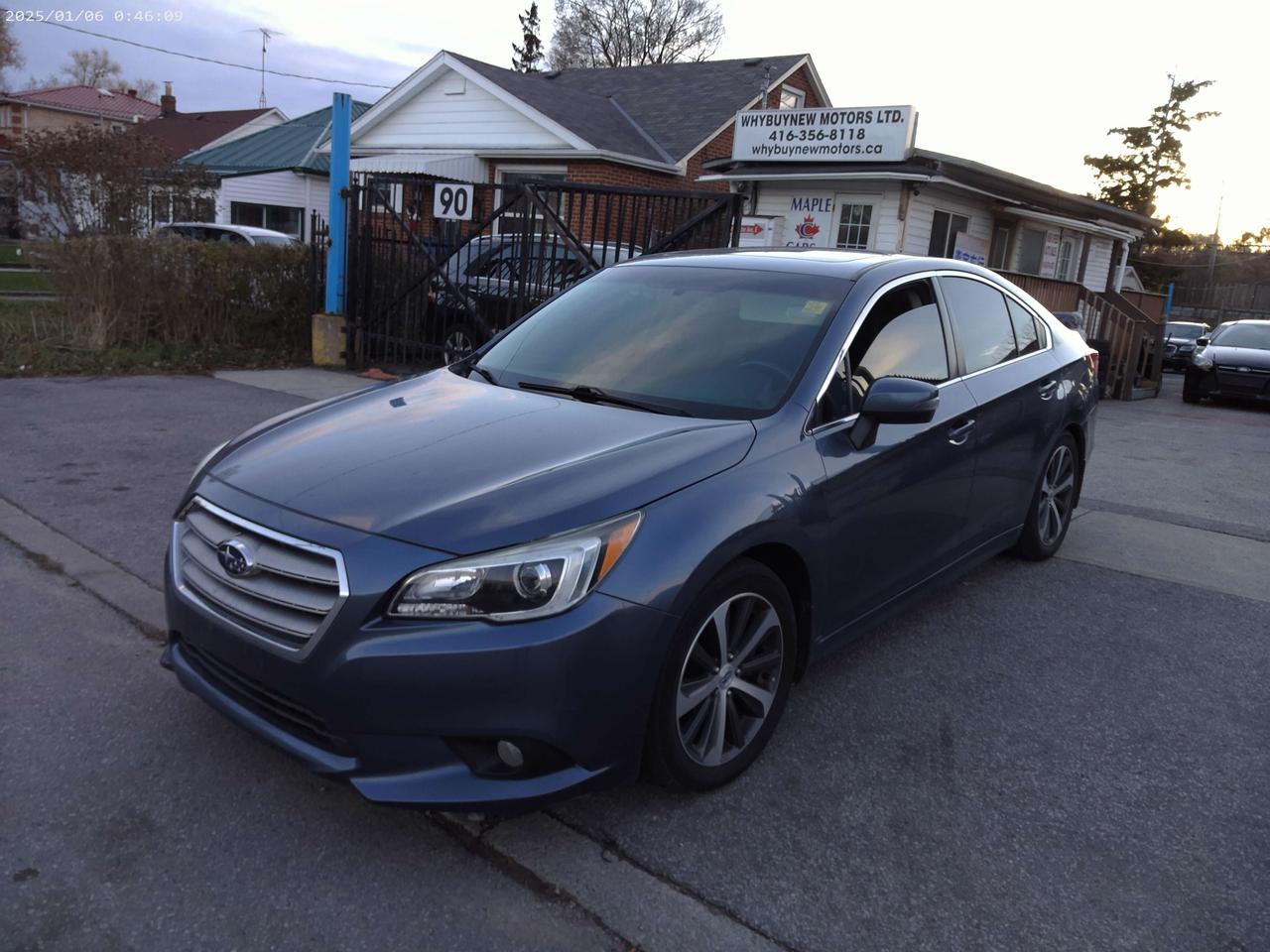 <p>3.6R LIMITED! HARMAN KARDON SPEAKER! AWD! SEDAN! AUTO! POWER WINDOWS! POWER LOCKS!</p><p>CRUISE CONTROL! A/C! LEATHER SEAT! SUNROOF! NAVI! BACKUP CAMERA! AND MUCH MORE! LOCAL</p><p>ONTARIO CAR WITH CLEAN CARFAX! ACCIDENT FREE! ALL DEALER SERVICED! DRIVE VERY NICE AND</p><p>SMOOTH! AS IS SALE! CERTIFIABLE AT $599 EXTRA! APPOINTMENT NEEDED DUE TO TWO OFF SITE PARKING</p><p>STORAGE LOTS!</p><p>WHYBUYNEW MOTORS LTD</p><p>90 WINTER AVE, SCARBOROUGH,ON, M1K 4M3</p><p>416-356-8118&nbsp; &nbsp;647-348-5885</p><p>WHYBUYNEW2010@GMAIL.COM</p><p>WHYBUYNEWMOTORS.CA/VEHICLES/</p>