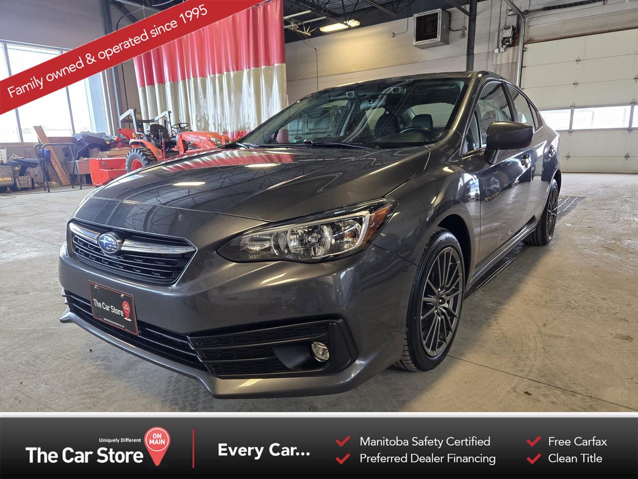 2022 Subaru Impreza Touring  No Accidents | Well Serviced 
 Key Features: 
 Symmetrical All-Wheel Drive 
 Touring Trim 
 Apple CarPlay & Android Auto 
 Heated Front Seats 
 Comfort: Automatic Climate & Heated Steering Wheel 
 Driver Assistance: Backup Camera & Subaru EyeSight Safety Suite (Adaptive Cruise, Lane Keep Assist, Pre-Collision) 
 Touchscreen Infotainment 
 Keyless Entry 
 Split-Folding Rear Seats 
 No Accidents 
 Well Serviced 
 Factory Warranty Remaining 
 
 
 Reliable, and All-Weather Ready: 
 The Impreza Touring is built around everyday usability. With Subarus full-time AWD, it delivers steady, predictable traction year-round while keeping fuel costs reasonable and driving easy. 
 
 
 Well Maintained with a Clean History: 
 This example has no accident history and comes with consistent service records. It presents the way youd wantclean, tight, and ready for daily driving without surprises. 
 
 
 Our Take: 
 If youre looking for straightforward transportation with AWD confidence, modern safety features, and low running costs, the Impreza Touring is a dependable, no-nonsense option that does exactly what it needs to. 
 
 
 We are a local Family Owned business and we try to do things a little different. 
 
 At The Car Store on Main every vehicle is Manitoba Safety Certified. 
 Every vehicle sold is eligible for the Advantage Plan: 
 30 Day Warranty on all MB Safety certificate related items. 
 CarFax Vehicle History Report 
 2 sets of Keys 
 Wholesale access to all other Miscellaneous Accessories (i.e. Wtr Tires, Remote Starr, all misc vehicle accessories/parts, etc...) 
 And of course a Full tank of Gas. 
 
 There is no Gimmicks or games, we are always aggressive on our prices and try to separate ourselves from the rest. 
 We also have an on-site Certified Banker who shops to get the best possible interest rates in with all Major Banks and Credit Unions! 
 
 Come to our Brand New modern showroom and see what makes us Uniquely Different! 
 
 Located on Main St. just North of Chief Peguis Trail. 
 
 To schedule an appointment call us directly at 204-669-1248 or email sales@thecarstore.ca 
 
 The Car Store on Main 
 -Uniquely Different- 
 
 www.thecarstore.ca 
 Local: 204-669-1248 
 Toll Free: 877-634-2975 
 
 A local family owned business unlike typical car lots, there are no pressure tactics, no games, no gimmicks, no Sales Manager, General Manager or Used Car Manager, just straight answers and fair deals all the time! 
 
 *PRICE DOES NOT INCLUDE TAXES (G.S.T & P.S.T) 
 Dealer Permit # 4481