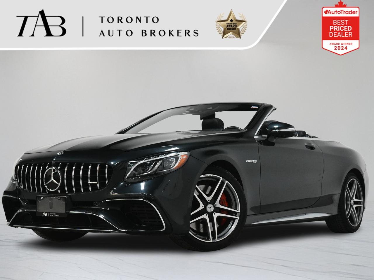 This 2019 Mercedes-Benz S-Class S 63 AMG Convertible is a local Ontario vehicle that represents the absolute pinnacle of luxury, performance, and open-top driving. Combining handcrafted AMG engineering with the elegance of the S-Class, this convertible delivers an unforgettable driving experience with power, refinement, and cutting-edge technology at every turn.

Key Features Include:

AMG Performance Exhaust System
AMG Performance 4MATIC+ All-Wheel Drive
Premium Package
Head-Up Display (HUD)
Burmester Surround Sound System
COMAND Navigation System
360 Camera with Parking Sensors
Active Parking Assist
Heated and Ventilated Front Seats
Heated Steering Wheel
Nappa Leather Upholstery
Ambient Interior Lighting
Soft-Close Doors
Keyless GO (Comfort Access)
Power Soft Top
Dual-Zone Automatic Climate Control
LED Intelligent Light System
Blind Spot Assist
Bluetooth Connectivity

NOW OFFERING 3 MONTH DEFERRED FINANCING PAYMENTS ON APPROVED CREDIT. 

WE OFFER THE BEST FINANCE RATES, AND DONT CHARGE ANY FINANCING FEE 

Looking for a top-rated pre-owned luxury car dealership in the GTA? Look no further than Toronto Auto Brokers (TAB)! Were proud to have won multiple awards, including the 2024 AutoTrader Best Priced Dealer, the 2024 CarGurus Award, the 2025 Top Choice Award, the 2025 Consumer Satisfaction Award, the 2025 Canadian Choice Award, the 2025 Three Best Rated Dealer Award, and many more!

With 30 years of experience serving the Greater Toronto Area, TAB is a respected and trusted name in the pre-owned luxury car industry. Our 30,000 sq.Ft indoor showroom is home to a wide range of luxury vehicles from top brands like BMW, Mercedes-Benz, Audi, Porsche, Land Rover, Jaguar, Aston Martin, Bentley, Maserati, and more. And we dont just serve the GTA, were proud to offer our services to all cities in Canada, including Vancouver, Montreal, Calgary, Edmonton, Winnipeg, Saskatchewan, Halifax, and more.

At TAB, were committed to providing a no-pressure environment and honest work ethics. As a family-owned and operated business, we treat every customer like family and ensure that every interaction is a positive one. Come experience the TAB Lifestyle at its truest form, luxury car buying has never been more enjoyable and exciting!

We offer a variety of services to make your purchase experience as easy and stress-free as possible. From competitive and simple financing and leasing options to extended warranties, aftermarket services, and full history reports on every vehicle, we have everything you need to make an informed decision. We welcome every trade, even if youre just looking to sell your car without buying, and when it comes to financing or leasing, we offer same day approvals, with access to over 50 lenders, including all of the banks in Canada. Feel free to check out your own Equifax credit score without affecting your credit score, simply click on the Equifax tab above and see if you qualify.

Call us today or visit our website to learn more about our inventory and services. And remember, all prices exclude applicable taxes and licensing, and vehicles can be certified at an additional cost of $999.