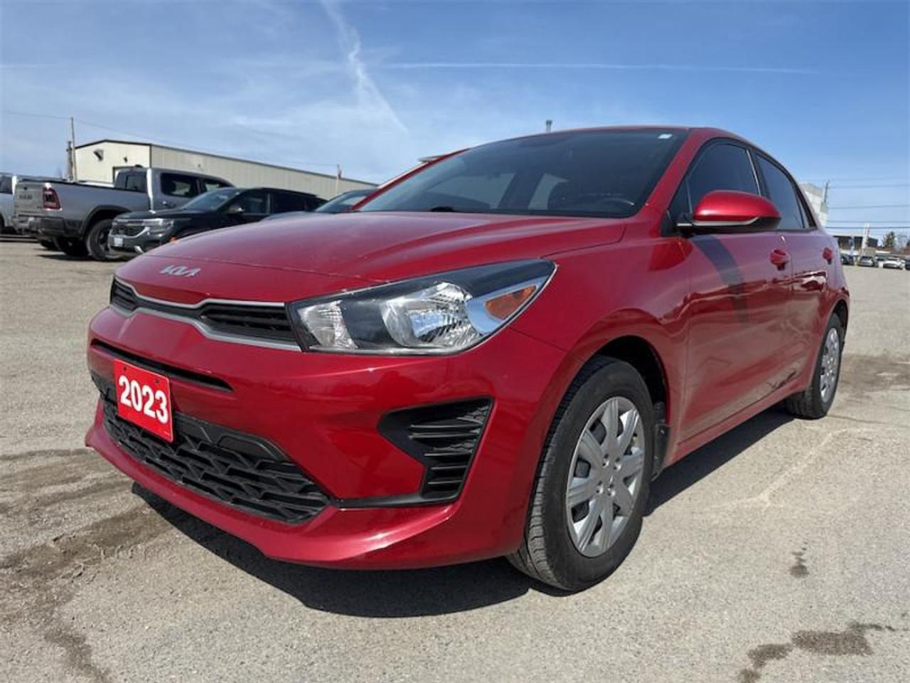 <b>Accident Free on Carfax Report, Low Mileage, One Owner, Cruise Control, Tinted Windows, Keyless Entry, Bluetooth, Rear Camera, Fresh Oil Change, Certified! <br> <br></b><br>   Compare at $19420 - Kia of Timmins is just $18841! <br> <br>A compact hatch designed to do big things, this Rio 5 redefines your expectations of a hatchback. This 2023 Kia Rio 5-door is for sale today in Timmins. <br> <br>Smoothly zip through day in this fun, versatile, and adaptable Rio5, a versatile compact hatchback. Stuffed with a surprising amount of tech, this Rio 5 often feels like more than just a compact hatchback, seamlessly helping you with your agenda in a confident and cool way. For an easy and convenient hatch that always has your back, this Rio 5 is an easy choice. This low mileage hatchback has just 38,797 km and is a Certified Pre-Owned vehicle. Its Radiant Red in colour. It has an Automatic transmission and is powered by a 120HP 1.6L 4 Cylinder Engine. And its got a certified used vehicle warranty for added peace of mind. <br> <br> Our Rio 5-doors trim level is LX+ IVT. This Rio5 LX+ is generously equipped with heated front seats, power rear windows, 60-40 folding bench rear seats, front and rear cupholders, and an 8-inch infotainment screen with wireless Apple CarPlay and Android Auto, with a 6-speaker audio system and steering wheel audio controls. Additional features also include proximity keyless entry, key fob rear cargo access, a rearview camera, and even more. This vehicle has been upgraded with the following features: Air, Rear Air, Tilt, Cruise, Power Locks, Power Windows, Power Mirrors.<br> <br>To apply right now for financing use this link: <a href=https://www.kiaoftimmins.com/timmins-ontario-car-loan-application target=_blank>https://www.kiaoftimmins.com/timmins-ontario-car-loan-application</a><br><br> <br/>Kia Certified Pre-Owned vehicles are the most reliable pre-owned vehicles on the road. At Kia, were so sure of this, we stand behind our vehicles with a no hassle 30 day / 2,000 kmexchange privilege. We offer the following benefits: 135 point vehicle inspection, paintless dent removal coverage, key and keyless remote replacement coverage, mechanical breakdown protection (optional coverage), filter changes, $500 graduate bonus (if applicable), CarFax vehicle history report, SiriusXM satellite radio trial, fully backed by Kia Canada. For more information, please contact one of our professional staff at Kia of Timmins.<br> <br/><br> Buy this vehicle now for the lowest bi-weekly payment of <b>$139.66</b> with $0 down for 84 months @ 8.99% APR O.A.C. ( Plus applicable taxes -  Plus applicable fees   / Total Obligation of $25419  ).  See dealer for details. <br> <br>As a local, family owned and operated dealership we look to be your number one place to buy your new vehicle! Kia of Timmins has been serving a large community across northern Ontario since 2001 and focuses highly on customer satisfaction. Our #1 priority is to make you feel at home as soon as you step foot in our dealership. Family owned and operated, our business is in Timmins, Ontario the city with the heart of gold. Also positioned near many towns in which we service such as: South Porcupine, Porcupine, Gogama, Foleyet, Chapleau, Wawa, Hearst, Mattice, Kapuskasing, Moonbeam, Fauquier, Smooth Rock Falls, Moosonee, Moose Factory, Fort Albany, Kashechewan, Abitibi Canyon, Cochrane, Iroquois falls, Matheson, Ramore, Kenogami, Kirkland Lake, Englehart, Elk Lake, Earlton, New Liskeard, Temiskaming Shores and many more.We have a fresh selection of new & used vehicles for sale for you to choose from. If we dont have what you need, we can find it! All makes and models are within our reach including: Dodge, Chrysler, Jeep, Ram, Chevrolet, GMC, Ford, Honda, Toyota, Hyundai, Mitsubishi, Nissan, Lincoln, Mazda, Subaru, Volkswagen, Mini-vans, Trucks and SUVs.<br><br>We are located at 1285 Riverside Drive, Timmins, Ontario. Too far way? We deliver anywhere in Ontario and Quebec!<br><br>Come in for a visit, call 1-800-661-6907 to book a test drive or visit <a href=https://www.kiaoftimmins.com>www.kiaoftimmins.com</a> for complete details. All prices are plus HST and Licensing.<br><br>We look forward to helping you with all your automotive needs!<br><br> Come by and check out our fleet of 20+ used cars and trucks and 20+ new cars and trucks for sale in Timmins.  o~o