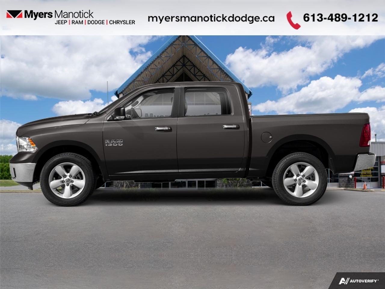 <b>Bluetooth,  SiriusXM,  Fog Lamps,  Aluminum Wheels,  Air Conditioning!</b><br> <br> Get the job done right with this rugged Ram 1500 pickup. This 2018 Ram 1500 is fresh on our lot in Manotick. <br> <br>The reasons why this Ram 1500 stands above the well-respected competition are evident: uncompromising capability, proven commitment to safety and security, and state-of-the-art technology. From its muscular exterior to the well-trimmed interior, this 2018 Ram 1500 is more than just a workhorse. Get the job done in comfort and style with this amazing full size truck. This 4X4 pickup has 161,500 km. Its Granite Crystal Metallic in colour. It has an Automatic transmission and is powered by a smooth engine. <br> <br> Our 1500s trim level is Outdoorsman. This Ram Outdoorsman was made for the great outdoors. It comes with a Uconnect infotainment system with Bluetooth streaming audio and hands-free communication, SiriusXM, a mini trip computer, air conditioning, cruise control, power windows, power doors with remote keyless entry, aluminum wheels, six airbags, rubber floor mats, fog lamps, and more. This vehicle has been upgraded with the following features: Bluetooth, SiriusXM, Fog Lamps, Aluminum Wheels, Air Conditioning, Power Windows.<br> To view the original window sticker for this vehicle view this <a href=http://www.chrysler.com/hostd/windowsticker/getWindowStickerPdf.do?vin=1C6RR7TM1JS286135 target=_blank>http://www.chrysler.com/hostd/windowsticker/getWindowStickerPdf.do?vin=1C6RR7TM1JS286135</a>. <br/><br> <br>To apply right now for financing use this link: <a href=https://CreditOnline.dealertrack.ca/Web/Default.aspx?Token=3206df1a-492e-4453-9f18-918b5245c510&Lang=en target=_blank>https://CreditOnline.dealertrack.ca/Web/Default.aspx?Token=3206df1a-492e-4453-9f18-918b5245c510&Lang=en</a><br><br> <br/><br>If youre looking for a Dodge, Ram, Jeep, and Chrysler dealership in Ottawa that always goes above and beyond for you, visit Myers Manotick Dodge today! Were more than just great cars. We provide the kind of world-class Dodge service experience near Kanata that will make you a Myers customer for life. And with fabulous perks like extended service hours, our 30-day tire price guarantee, the Myers No Charge Engine/Transmission for Life program, and complimentary shuttle service, its no wonder were a top choice for drivers everywhere. Get more with Myers! <br>*LIFETIME ENGINE TRANSMISSION WARRANTY NOT AVAILABLE ON VEHICLES WITH KMS EXCEEDING 140,000KM, VEHICLES 8 YEARS & OLDER, OR HIGHLINE BRAND VEHICLE(eg. BMW, INFINITI. CADILLAC, LEXUS...)<br> Come by and check out our fleet of 30+ used cars and trucks and 60+ new cars and trucks for sale in Manotick.  o~o