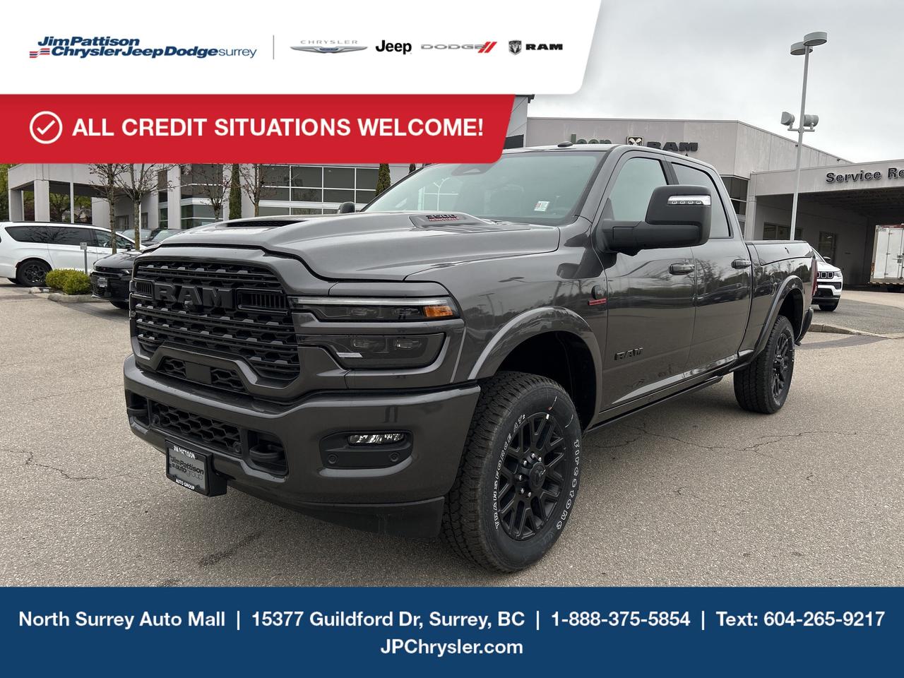 Jim Pattison Chrysler Jeep Dodge is ready to help you find your perfect vehicle. Our team of highly-experienced pros will provide you with the highest level of customer care and we are proud to offer online shopping from the comfort of your home with the new Pick, Price, Purchase Program. Browse our inventory online, create a personal account to track the vehicles you&rsquo;re interested in and the payment options that work best for you. Simple as that! And we will be here to answer all your questions. Visit our website, send us an email or give us a call today and let us get to work for you! -	Price includes freight & PDI, documentation fee ($895), dealer preparation fee ($495), A/C levy ($100), tire levy (up to $32.50), and VSA transaction levy ($10). Finance/lease placement fee ($595) if applicable, GST and PST are additional. Dealer-installed accessories are included, if applicable. Rebates applied after taxes. Rebates applied after taxes. D#30394