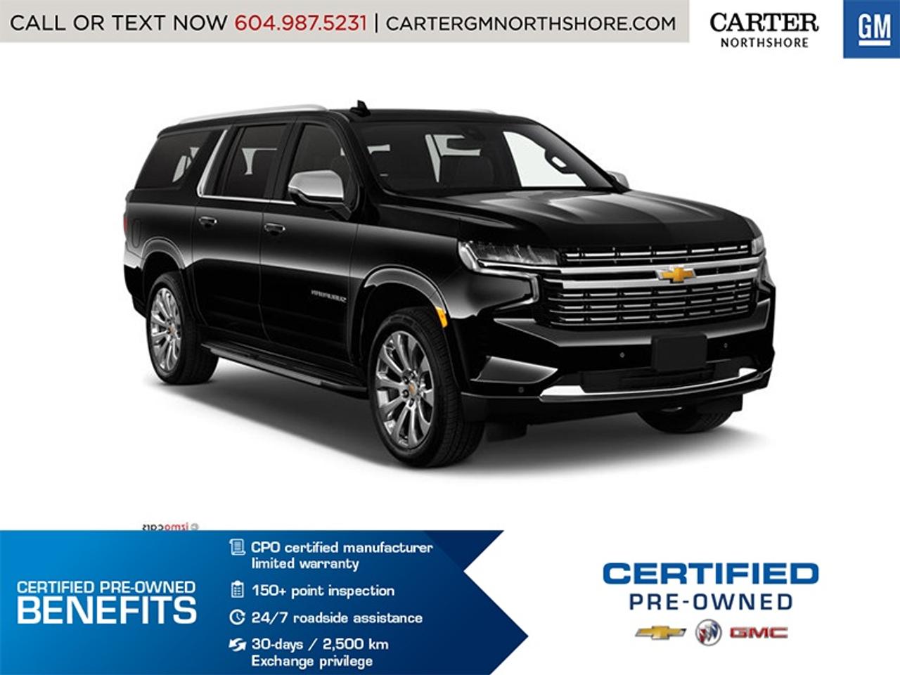 Used 2022 Chevrolet Suburban RST/LUXURY PACKAGE/MEMORY PKG/DRIVER ALERT PKG for sale in North Vancouver, BC