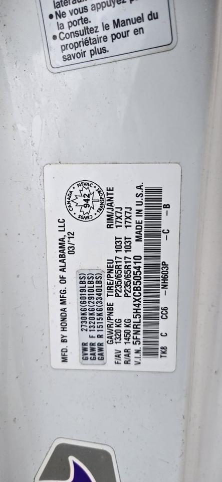 2012 Honda Odyssey EX-L Passenger Van Automatic Photo