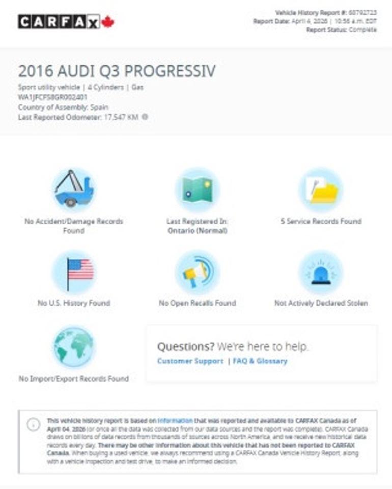 2016 Audi Q3 2.0T quattro Progressiv Photo