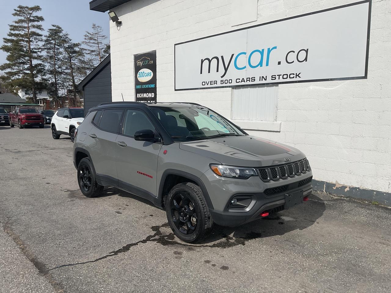 ???? 2.0L 4CYL Trailhawk  JEEP COMPASS TRAILHAWK 2024  Adventure-ready capability meets everyday comfort! ????<br><br>

This rugged Jeep Compass Trailhawk is built for those who demand more from their drive. With only 77,444 KMs and loaded with premium features, its ready to take you anywhere with confidence and style.<br><br>

Features youll love:<br>
? Four Wheel Drive<br>
? Heated Seats<br>
? Heated Steering Wheel<br>
? Leather<br>
? Remote Start<br>
? Apple/Android CarPlay<br>
? Blind Spot Assist<br>
? Backup Camera<br>
? Bluetooth Connectivity<br>
? Air Conditioning<br>
? Cruise Control<br>
? Full Power Group<br><br>

?? NO FEES! <span>(Just pay applicable taxes.)</span><br>
?? LOWEST PRICE GUARANTEED!<br><br>

?? 4 LOCATIONS TO SERVE YOU BETTER:<br>
?? RICHMOND: 1-888-416-2199<br>
?? OTTAWA: (343) 429-6444<br>
?? KINGSTON: 1-888-508-3494<br>
?? NORTH BAY: 1-888-282-3560<br><br>

?? Visit <strong>WWW.MYCAR.CA</strong> to see this JEEP COMPASS and more!<br>
?? Confidence, comfort, and value  all in one! ??