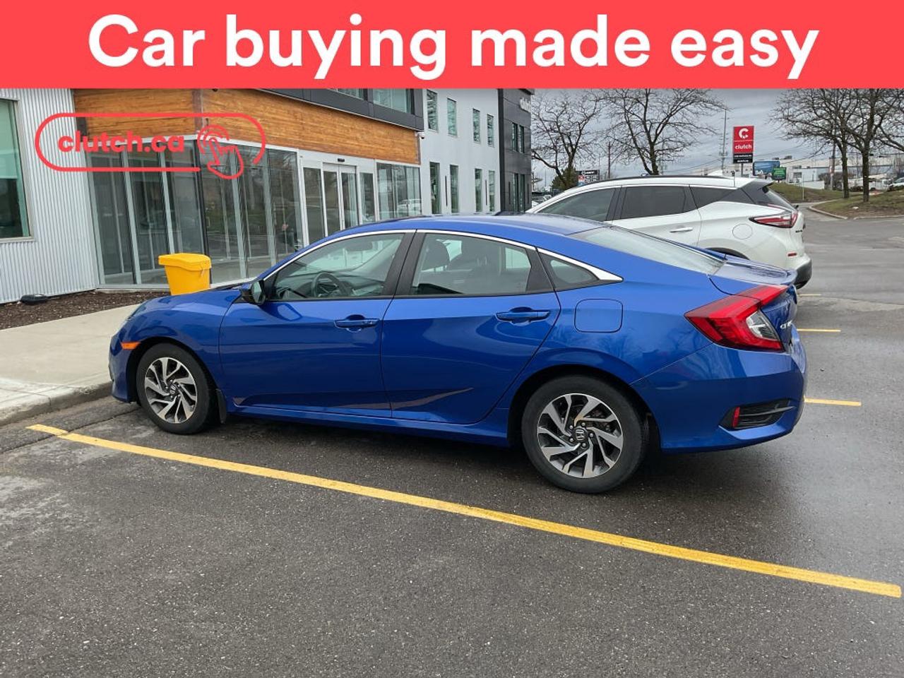 Front Heated Seats, Climate Control, Bluetooth Music and more!<br> <br>Clutch is the largest online used car retailer in Canada, delivering a seamless, hassle-free car-buying experience to drivers everywhere. Shop thousands of used cars online, get the right one delivered to your door, and enjoy peace of mind with our 10-Day Money-Back Guarantee. How sweet is that? To learn more, visit clutch.ca.<br> <br>The top features for this car include:<br> <br>Brake Assist<br>Front Heated Seats<br>Climate Control<br>Bluetooth Music<br>Touchscreen Display<br>Cruise Control<br>Adaptive Cruise Control<br>12V Outlet<br>Hands Free Device Connectivity<br>Apple CarPlay<br>Android Auto<br>USB Input<br>Keyless Entry<br>Passive Keyless Entry<br>Push Button Start<br>Keyfob Remote Start<br>Lane Departure Warning<br>Active Lane Keep Assistance<br>Forward Collision Mitigation<br>Pedestrian Detection<br>Hill Assistance<br>Rear View Camera<br> <br>Seamless home delivery - Delivery to your door in a matter of days. Available on select packages.<br> <br>Try it out for 10 days - If you do not like it, we will take it back. <br> <br>Quality assured - All cars go through our rigorous 210-point inspection and reconditioning process.<br> <br>Peace of mind - Warranty and protection plans available.<br> <br>Haggle-free - No haggling or hard sells.<br> <br>100% Transparency - Full inspection reports on every car, including high-res photography and a free Carfax report.<br> <br>Listed price is for cash purchase only and does not include taxes, Shipping Fees (if applicable), Delivery Fees (if applicable), government licensing fees.<br> <br>Previous Provincial Registrations:<br>Ontario<br> <br>Stock # 96206