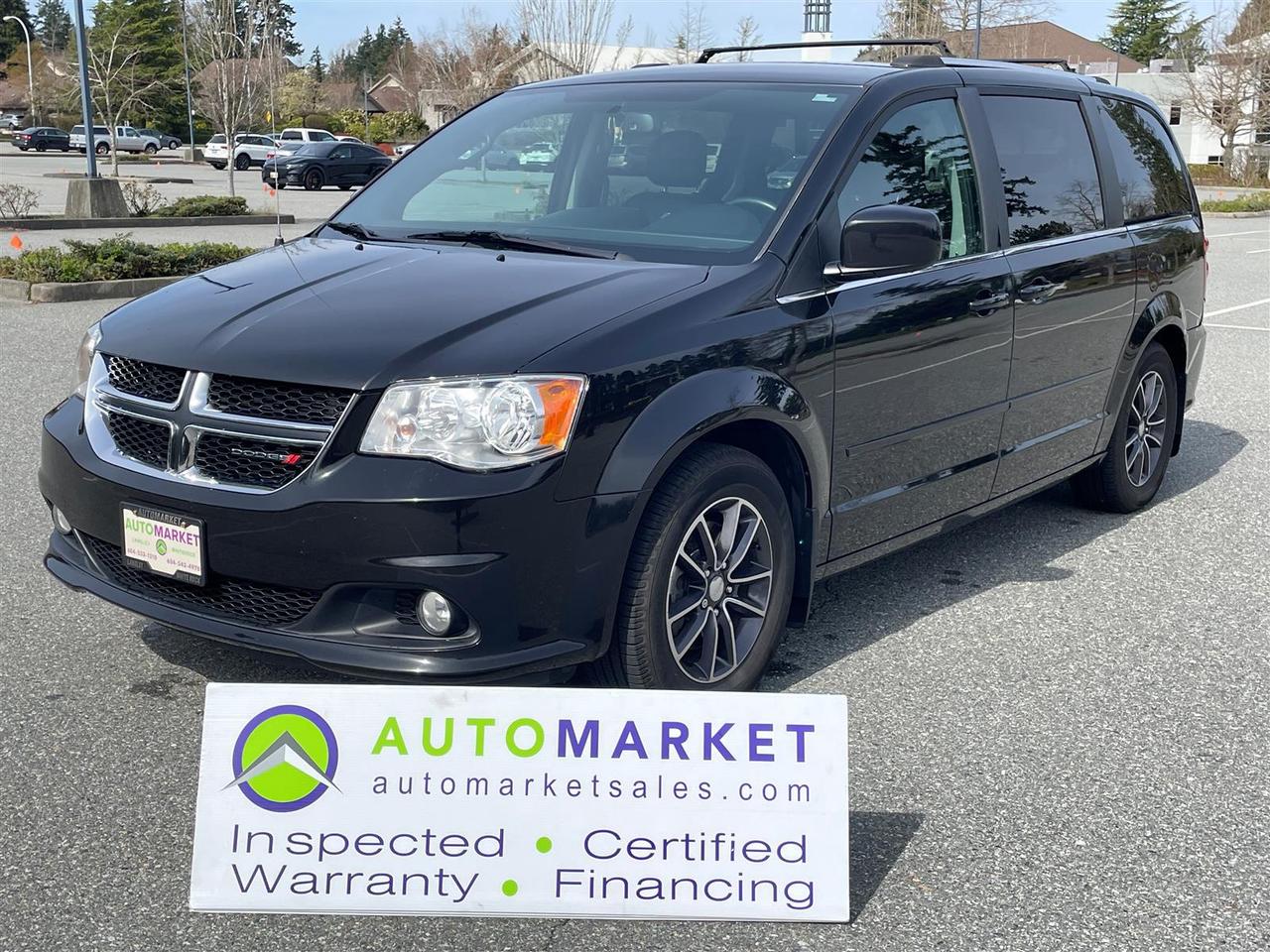 Used 2017 Dodge Grand Caravan SXT PREMIUM, DVD, NAVI, STOW'N GO, INSPECTED, WARRANTY, FINANCING! for sale in Surrey, BC