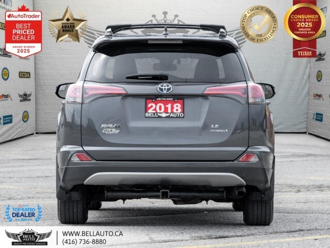 2018 Toyota RAV4 Hybrid LE+   B.CAM   B.SPOT   ROOFRACKS   NOACCIDE Photo