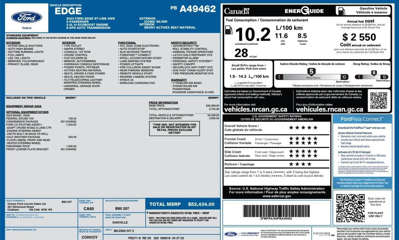 2023 Ford Edge ST Line ACC + Lane Keeping   Panoroof   AWD Photo