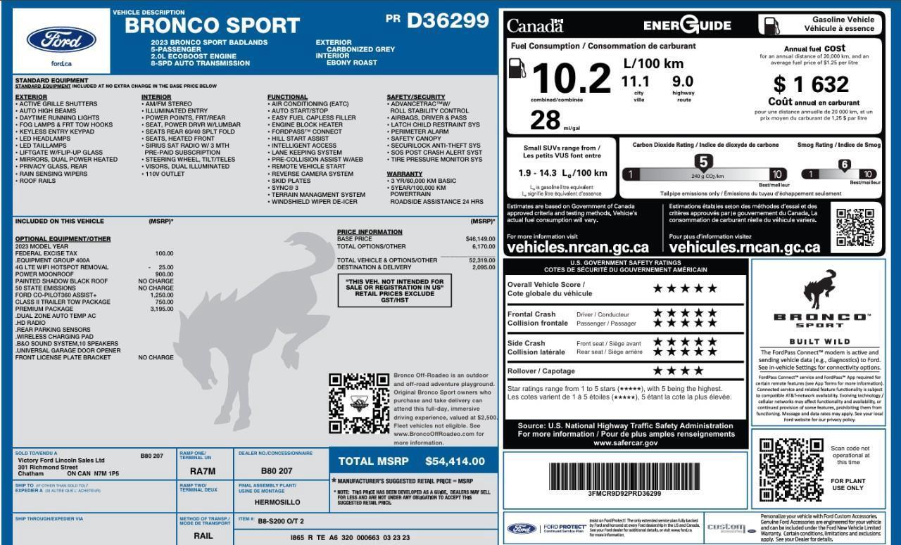 2023 Ford Bronco Sport Badlands Premium Package   Class II Trailer Tow Photo