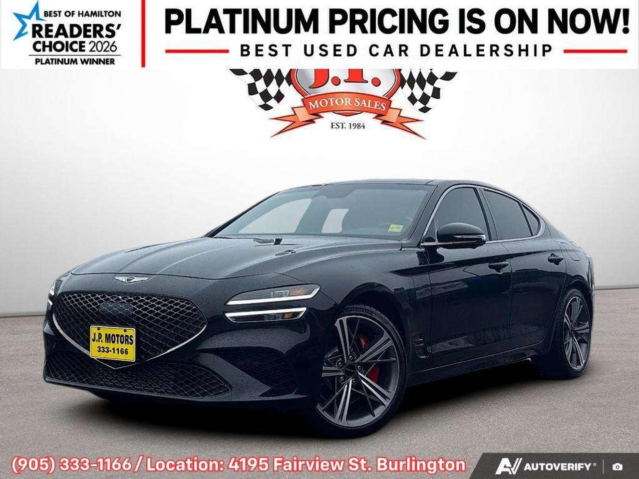 2024 Genesis G70 3.3T Sport Apple CarPlay & Android Auto • Heads-Up Display • Heated & Cooled Front Seats • Leather Seating • Power Sunroo Photo0