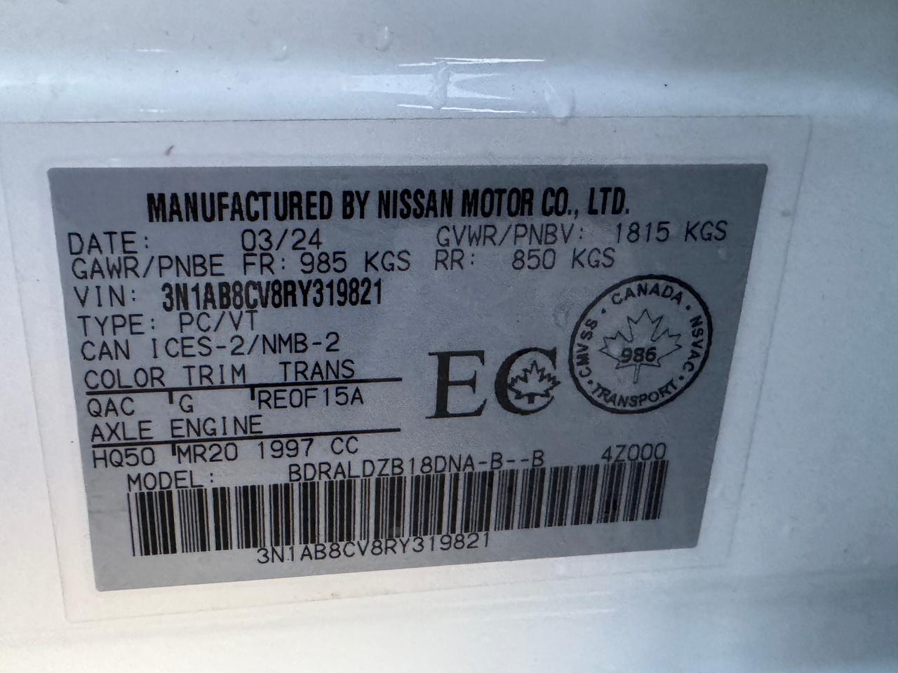 2024 Nissan Sentra SV MOONROOF+ONE OWNER+CLEAN CARFAX Photo