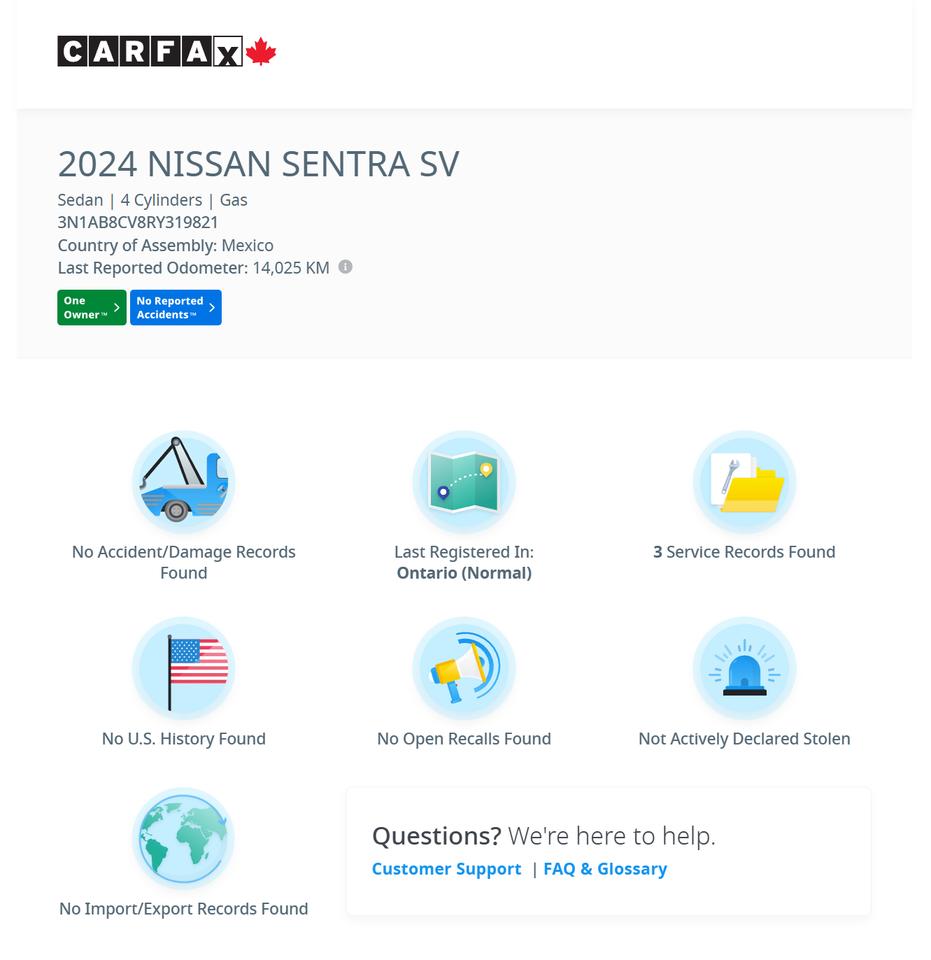 2024 Nissan Sentra SV MOONROOF+ONE OWNER+CLEAN CARFAX Photo