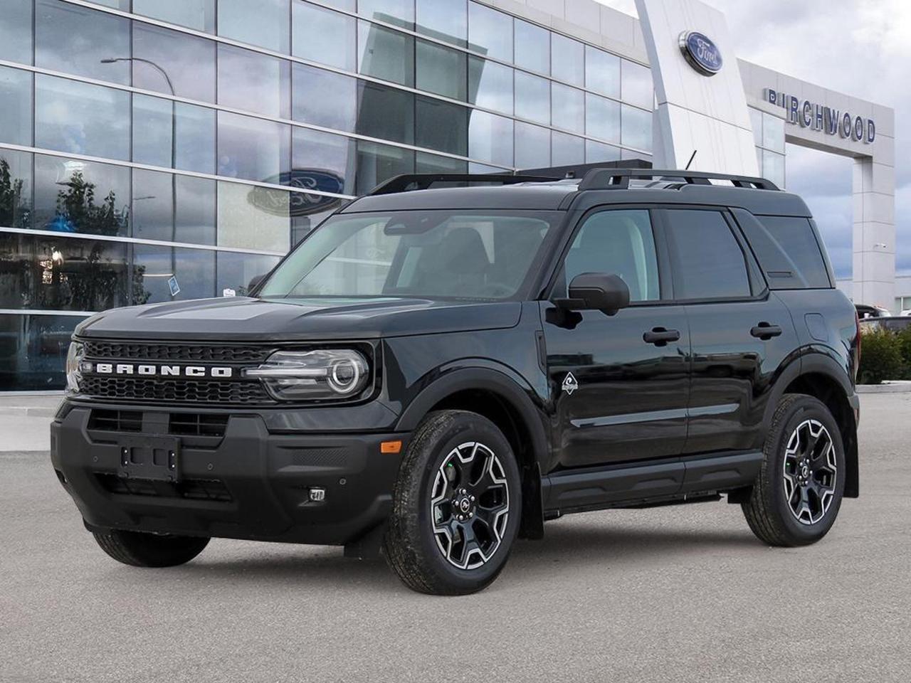 The 2026 Ford Bronco Sport Outer Banks in Black is built for those who want genuine off-road capability without sacrificing everyday comfort. With 4WD, a fuel-efficient 1.5L 3-cylinder engine, and a thoughtful suite of driver assistance technology, this SUV is as practical on city streets as it is on the trail.

- Brand new 2026 model year with only 26 km  essentially untouched
- Part and Full-Time Four-Wheel Drive for confident performance in varied terrain
- Adaptive Cruise Control with Stop-and-Go for relaxed highway driving
- Heated leatherette steering wheel and voice-activated dual-zone automatic climate control for year-round comfort
- BLIS Blind Spot Information System, Rear Cross-Traffic Braking, and Evasion Assist for enhanced situational awareness
- Lane Centering and Driver Monitoring-Alert to reduce fatigue on longer drives
- Fuel economy rated at 7.8 L/100 km highway and 9.3 L/100 km city
- LED projector beam headlamps with automatic high-beams and deep tinted glass for a sharp, functional exterior

Ready to get behind the wheel? Visit Birchwood Ford in person or explore your options at birchwoodford.ca. You can reserve this vehicle online, start your purchase, or book a test drive  whatever works best for you. Have questions? Our team is happy to help.
Birchwood Ford is your choice for New Ford vehicles in Winnipeg. 

At Birchwood Ford, we hold ourselves to the highest standard. Our number one focus is customer satisfaction which has awarded us the Ford of Canadas Presidents Award for 5 consecutive years. This honour is presented to Ford dealers that have proven outstanding results in Sales and Customer Service Excellence.

Are you a newcomer to Canada, recent graduate, first time car buyer or physically challenged? Ask us about our exclusive rebates and how they may apply to you.
 
Interested in seeing/hearing more? Book a test drive or give us a call at (204) 661-9555 and we can help you with whatever you need!

Dealer permit #4454
Dealer permit #4454