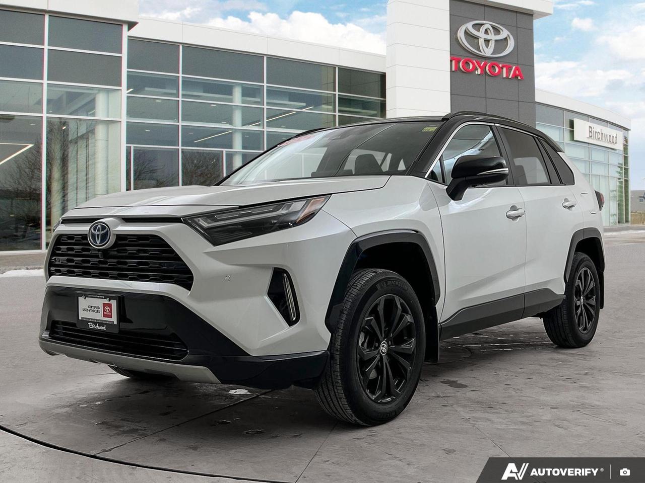 Low Kilometers!
Local Vehicle!
Good Condition!
This 2024 Toyota RAV4 Hybrid XSE with the Technology Package is a compelling choice for drivers who want efficiency, capability, and a premium feel without stepping into a full luxury segment. With just under 38,000 km and Toyota Certified Used status, it offers long-term peace of mind backed by Toyotas rigorous inspection process.

Key Features

- AWD
- Back-Up Camera
- Blind Spot Monitor
- Moonroof
- Heated Seats
- Heated Steering Wheel
- 11 Speaker JBL Audio System
- Apple CarPlay/Android Auto
- Panoramic View Monitor
- Driver Seat Memory System
- Kick Sensor Power Back Door

Safety Features

- Lane Tracing Assist
- Lane Departure Alert
- Steering Assist
- Automatic High Beam
- Pre-Collision System
- Pedestrian Detection
- Cyclist Detection
- Vehicle Stability Control
- Traction Control
- Rear-Cross Traffic Braking

And More!


Safety Features
- Collision Mitigation (Pre-Collision System)
- Lane Change Assist and Lane Tracing Assist
- Full airbag suite including driver knee airbag
- Rear child safety locks

Ready to make it yours? Visit us at Birchwood Toyota or explore this vehicle online at birchwoodtoyota.ca. You can reserve it, start your purchase, or book a test drive  whatever works best for you. Have questions? Our team is happy to help.
Experience is Everything at Birchwood Toyota! Our mission is to provide the most transparent and efficient sales process for our customers. We strive to provide the best service possible, whether you visit us in person, shop our website, or take advantage of our buy from home program.

The Birchwood Toyota Trade-in Guarantee - We buy your vehicle even if you dont buy ours!


100% guaranteed approval for every qualifying year, make and model. Only the Best Rates and Terms available.

This vehicle qualifies for Birchwood Toyota Shield, which includes:

Guardian Protection:
- Cosmetic Wheel Protection
- Paintless Dent Repair
- Key/Remote Replacement

Dealer Permit #0025
Dealer permit #0025