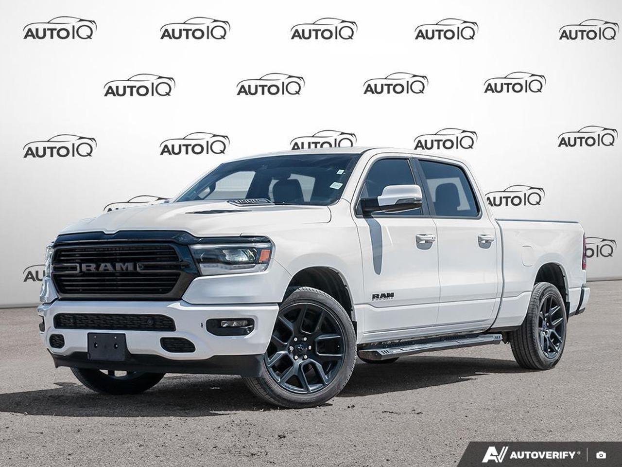 CARFAX No Reported Accidents, One Owner | Night Edition | Rebel 12 | Rebel Level 2 Equipment Group | Comfort & Convenience Group | Blind-Spot Detect<br><br>| Remote Start, 115V Rear Auxiliary Power Outlet, 124.9-Litre (27.4-Gallon) Fuel Tank, 19-Speaker harman/kardon Prem Sound, 2nd Row In-Floor Storage Bins, 3 Rear Seat Head Restraints, 3.21 Rear Axle Ratio, 4-Way Front Headrests, 4-Wheel Disc Brakes, ABS brakes, Adjustable pedals, Air Conditioning, AM/FM radio: SiriusXM with 360L, Apple CarPlay/Android Auto, Auto High-beam Headlights, Auto-dimming door mirrors, Auto-dimming Rear-View mirror, Automatic temperature control, Black RAM Grille Badge, Blind-Spot/Cross-Path, Block heater, Brake assist, Bucket Seats, Bumpers: body-colour, Class IV Receiver Hitch, Comfort & Convenience Group, Compass, Delay-off headlights, Driver door bin, Driver Seat Memory, Driver vanity mirror, Dual front impact airbags, Dual front side impact airbags, Dual-Pane Panoramic Sunroof, Electronic Stability Control, Emergency communication system: RAM Connect, Exterior Mirrors w/Courtesy Lamps, Exterior Mirrors w/Memory Settings, Exterior Mirrors w/Turn Signals, Front anti-roll bar, Front Bucket Seats, Front dual zone A/C, Front fog lights, Front Heated Seats, Front reading lights, Front Seatback Map Pockets, Front Ventilated Seats, Front wheel independent suspension, Fully automatic headlights, Garage door transmitter, Gloss Black Grille w/Black Surround, Heated door mirrors, Heated Exterior Mirrors, Heated Steering Wheel, Illuminated entry, Leather steering wheel, Leather-Faced Front Vented Bucket Seats, LED Dual Dome Reading Lamps, LED Taillamps, Low tire pressure warning, Media Hub w/2 USB Charging Ports, Navigation System, Night Edition, Occupant sensing airbag, Outside temperature display, Overhead airbag, Overhead console, Panic alarm, Park-Sense Front/Rear Park Assist w/Stop, ParkView Rear Back-Up Camera, Passenger door bin, Passenger vanity mirror, Power 2-Way Driver Lumbar Adjust, Power 2-Way Passenger Lumbar Adjust, Power 8-Way Driver & Passenger Seats, Power 8-Way Driver Seat, Power door mirrors, Power Folding Exterior Mirrors, Power steering, Power windows, Quick Order Package 27L Sport, Radio data system, Radio: Uconnect 5W Nav w/12.0 Display, Rain-Sensing Windshield Wipers, Rear 60/40 Folding Seat, Rear anti-roll bar, Rear step bumper, Rear Underseat Compartment Storage, Rear Wheelhouse Liners, Rear window defroster, Rebel 12, Rebel Level 2 Equipment Group, Remote keyless entry, Remote Start System, Remote Tailgate Release, Second-Row Heated Seats, Security Alarm, Speed control, Split folding rear seat, Sport Performance Hood, Steering wheel mounted audio controls, Tachometer, Telescoping steering wheel, Tilt steering wheel, Traction control, Trailer Brake Control, Trip computer, Turn signal indicator mirrors, Variably intermittent wipers, Voltmeter, Wheels: 22 x 9 Forged Aluminum, Wireless Charging Pad.<br><br>Bright White Clearcoat<br>2024 Ram 1500 Sport<br>4D Crew Cab<br>HEMI 5.7L V8 VVT 8-Speed Automatic<br>4WD