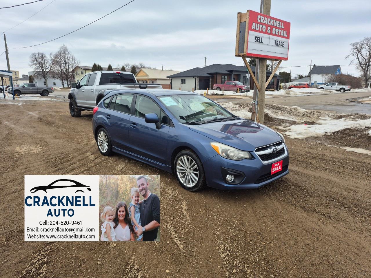 <p>2013 Subaru Impreza AWD - Clean Title/ Safetied</p><p><span style=color:rgb( 15 , 15 , 15 )>﻿Located in Carberry, but capable of bringing to Brandon. Priced to Sell! Carfax Available, excellent condition</span></p><ul><li><p>2L 4-Cylinder Engine</p></li><li><p>All Wheel Drive</p></li><li><p>Remote Starter</p></li><li><p>Heated Seats</p></li><li><p>Power Sunroof</p></li><li><p>Bluetooth & Steering Wheel Audio Controls</p></li><li><p>Dual-Zone Climate Control</p></li><li><p>Alloy Wheels</p></li><li><p>Keyless Entry</p></li><li><p>Fresh Safety / Service</p></li></ul><p>Warranty Available /Trades Welcome /<span style=color:rgb( 15 , 15 , 15 )>delivery available.</span></p><p></p><p>Call/Text<u> 204-520-9461</u></p><p></p><p>Dealer #5905</p><p></p><p><strong>Vehicle available for dealer trading</strong></p><p></p><p>Treaty cards accepted - 7 Day insurances available meaning you can drive home the same day even if MPI is closed (good for weekends and after hours)</p>