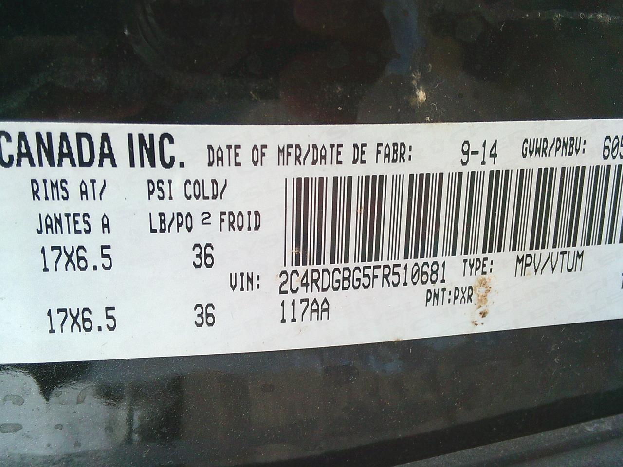 2015 Dodge Grand Caravan STOW N GO 4dr Wgn Canada Value Package Photo