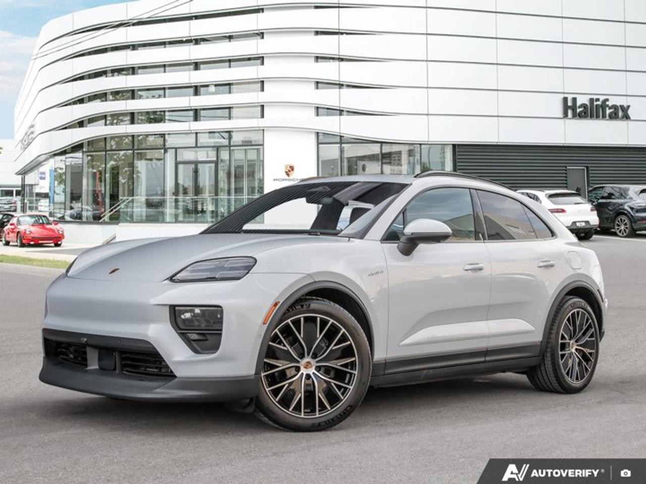 This 2026 Porsche Macan 4 Electric, now available at Porsche Of Halifax, is finished in Ice Grey Metallic with a Standard Interior in Black and is equipped with a single-speed automatic transmission.*Powertrain and Drivetrain*Electric drivetrainSingle-speed automatic transmissionAll-wheel drive*Exterior*Ice Grey Metallic21 Macan Design WheelsLED-Matrix Design HeadlightsRoof rails in Black AluminumWindow trim in High Gloss BlackSide blades in exterior colorTrailer Hitch without Tow BallWheel center caps with colored Porsche CrestUnder Door Puddle Light Projectors*Interior and Seating*Standard Interior in BlackComfort Seats (14-way) with Comfort MemoryHeated Seats (Rear)Massage Seat Function (Front) incl. Ventilated Seats (Front)Advanced 4-Zone Climate ControlHeated GT Sport Steering Wheel in Leather*Technology and Driver Assistance*BOSE® Surround Sound System3D Surround ViewPorsche Digital KeyPower Steering PlusSport Chrono PackageHeated windshieldDrive AssistPreparation for Porsche DashcamThis Macan 4 Electric is configured with a combination of electric all-wheel drive capability, comfort-focused interior features, advanced driver assistance systems, and Porsche-specific design elements.Visit www.porscheofhalifax.com or call (902)453-8800 to speak with a Porsche Sales Executive.