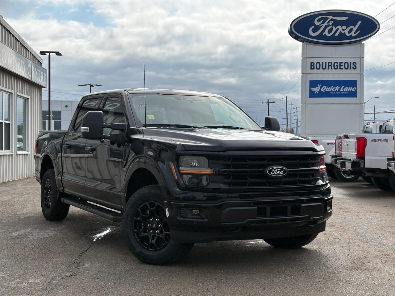 <p>The 2026 Ford F-150 XLT 4WD SuperCrew with a 5.5' Box stands out with its bold Black exterior and impressive 4×4 drivetrain. This new truck guarantees a commanding presence and superior handling on every terrain.</p> <p>Inside, the Black interior provides a blend of comfort and practicality. The spacious SuperCrew cabin offers ample room for passengers and cargo alike, while a carefully thought-out design ensures ease of use and functionality. Stylish heated mirrors add a touch of sophistication to your driving experience.</p> <p>Equipped with modern technology, this Ford F-150 features a backup camera, Bluetooth connection, and smart device integration, ensuring that you stay connected with ease. Safety features such as brake assist, lane assist, and parking sensors prioritize your peace of mind, while power windows, keyless entry, and cruise control provide convenience and comfort on your drives. Utilize the wi-fi hotspot and satellite radio for entertainment during your journeys.</p> <p>Ideal for those seeking a reliable truck with advanced features and rugged capability, the 2026 Ford F-150 XLT is ready to tackle your daily adventures. Contact us today to learn more about this impressive vehicle and to schedule a test drive!</p> <p><span style=color:rgb( 58 , 80 , 95 )>The discount shown on vehicle represents the </span><u>Cash Purchase</u><span style=color:rgb( 58 , 80 , 95 )> discount and is inclusive of all non-stackable and stackable cash purchase discounts from Ford of Canada and Bourgeois Motors Ltd. and is offered in lieu of sub-vented lease or finance rates. To get details on current discounts applicable to this and other vehicles in our inventory for Lease and Finance customer, see a member of our team. All offers for lease or finance are On Approved Credit (OAC).While every effort is made to ensure the accuracy of discounts and programs, programs are subject to change without notice </span><span style=color:rgb( 119 , 119 , 119 )>and may not be accurate or completely current. While every reasonable effort is made to ensure the accuracy of this data, we are not responsible for any errors or omissions contained on these pages.</span></p> <p><strong>Why Choose the Bourgeois Auto Group?</strong></p><p>For 80 years, Bourgeois Auto Group has been delivering exceptional automotive experiences. Our factor trained teams work to ensure you receive the shopping experience you deserve; whether you're looking for a new or new-to-you vehicle.</p><p>Shop 24/7 with our online showroom and chat service, ensuring convenience every step of the way. No hidden fees, full disclosure, and every pre-owned vehicle comes with a Carfax® report for peace of mind.</p><p>We offer a wide selection of pre-owned vehicles, all competitively priced using real-time market data. Get the best deal on your purchase and trade-in with our free Live Market Analysis report.</p><p>Looking to sell your car? We buy any make or modelno purchase required. Our simple to use online trade valuation tool will provide you with a clear, transparent selling experience whether you buy our car or not.</p><p>Backed by hundreds dedicated employees across 4 convenient locations, were here to meet all your automotive needs. Visit us in Midland or Parry Sound and explore our inventory or schedule your next service today.</p> <p><strong>Financing Your Next Vehicle with Bourgeois Motors Ford in Midland:</strong></p><p>At Bourgeois Motors Ford, we make financing your next vehicle simple and stress-free! Our team works with trusted lenders to find flexible options tailored to your budget. Drive away with confidenceapply today!</p><p>Take advantage of our online pre-qualification tool, backed by Equifax and TD Bank to find the payment that works for you. Simply <a href=https://www.bourgeoismotors.com/free-credit-check/ rel=nofollow><strong>CLICK HERE</strong></a><strong> </strong>to use our secure online credit tool with no impact to your credit.</p>