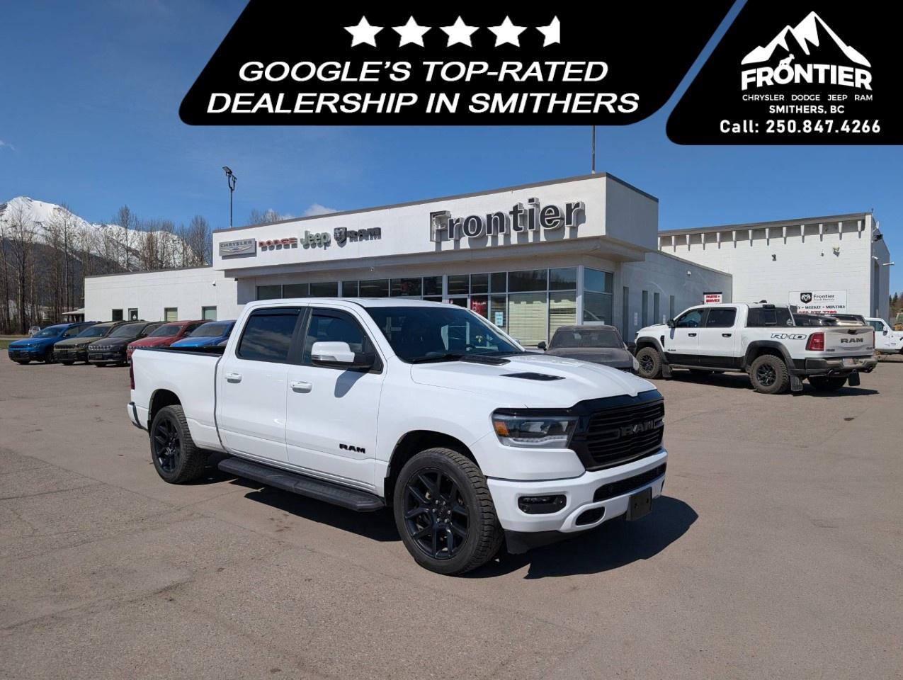 <p>The 2022 Ram 1500 Sport Night Crew Cab 4x4 combines bold styling, premium comfort, and proven capabilitymaking it the perfect truck for both work and everyday driving.</p><p>Under the hood, youll find a <strong>5.7L HEMI® V8 engine with FuelSaver MDS</strong>, delivering strong performance and towing capability while maintaining efficiency. Paired with an automatic transmission and <strong>4x4 capability</strong>, this truck is ready to handle tough conditions, job sites, and Canadian winters with confidence.</p><p>The <strong>Sport Night Edition</strong> brings a sleek, aggressive look with blacked-out styling, complemented by a <strong>sport performance hood</strong> and <strong>black tubular side steps</strong>. A <strong>dual-pane panoramic sunroof</strong> adds an open, airy feel to the cabin, enhancing every drive.</p><p>Inside, the Crew Cab offers a spacious and refined interior with <strong>leather-faced heated and ventilated front seats</strong>, a <strong>power driver and passenger seat</strong>, and a <strong>heated steering wheel</strong> for year-round comfort. The <strong>Uconnect® 5 system with a large 12-inch touchscreen</strong> provides seamless access to <strong>Apple CarPlay®, Android Auto, navigation, and SiriusXM®</strong>, keeping you connected and entertained on the road.</p><p>Convenience and safety features include <strong>Park-Sense Front and Rear Park Assist with stop, ParkView® Rear Back-Up Camera, remote start, keyless entry, and advanced safety systems</strong> like Electronic Stability Control and Brake Assist.</p><p>With its powerful V8 performance, premium interior, and striking Night Edition design, the 2022 Ram 1500 Sport Night Crew Cab 4x4 stands out as a well-rounded, capable pickup.</p><p>Please confirm all vehicle details and features with our sales team and start the buying process today at Frontier Chrysler Dodge Jeep Ram Ltd.</p>