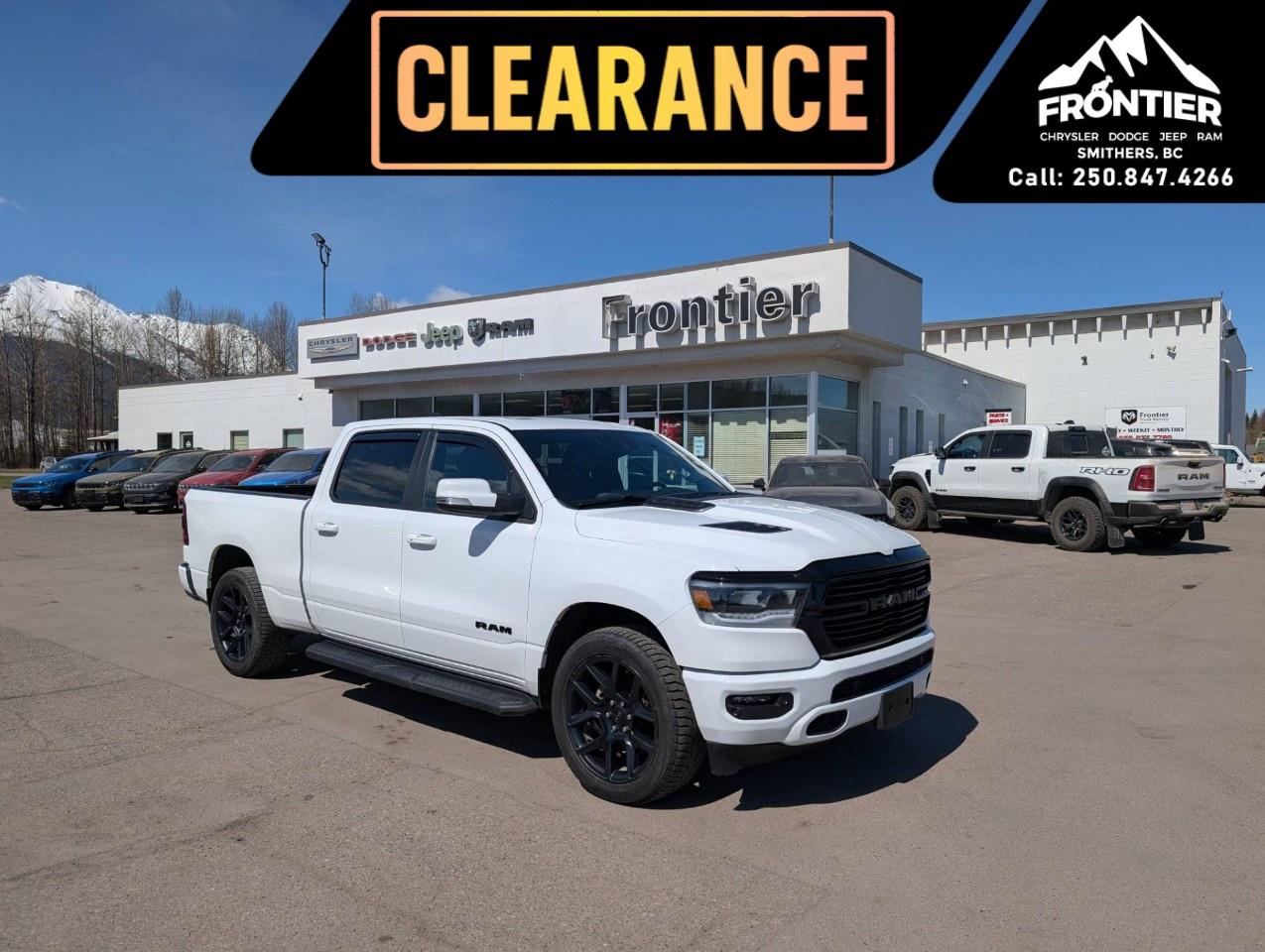<p>The 2022 Ram 1500 Sport Night Crew Cab 4x4 combines bold styling, premium comfort, and proven capabilitymaking it the perfect truck for both work and everyday driving.</p><p>Under the hood, youll find a <strong>5.7L HEMI® V8 engine with FuelSaver MDS</strong>, delivering strong performance and towing capability while maintaining efficiency. Paired with an automatic transmission and <strong>4x4 capability</strong>, this truck is ready to handle tough conditions, job sites, and Canadian winters with confidence.</p><p>The <strong>Sport Night Edition</strong> brings a sleek, aggressive look with blacked-out styling, complemented by a <strong>sport performance hood</strong> and <strong>black tubular side steps</strong>. A <strong>dual-pane panoramic sunroof</strong> adds an open, airy feel to the cabin, enhancing every drive.</p><p>Inside, the Crew Cab offers a spacious and refined interior with <strong>leather-faced heated and ventilated front seats</strong>, a <strong>power driver and passenger seat</strong>, and a <strong>heated steering wheel</strong> for year-round comfort. The <strong>Uconnect® 5 system with a large 12-inch touchscreen</strong> provides seamless access to <strong>Apple CarPlay®, Android Auto, navigation, and SiriusXM®</strong>, keeping you connected and entertained on the road.</p><p>Convenience and safety features include <strong>Park-Sense Front and Rear Park Assist with stop, ParkView® Rear Back-Up Camera, remote start, keyless entry, and advanced safety systems</strong> like Electronic Stability Control and Brake Assist.</p><p>With its powerful V8 performance, premium interior, and striking Night Edition design, the 2022 Ram 1500 Sport Night Crew Cab 4x4 stands out as a well-rounded, capable pickup.</p><p>Please confirm all vehicle details and features with our sales team and start the buying process today at Frontier Chrysler Dodge Jeep Ram Ltd.</p>
