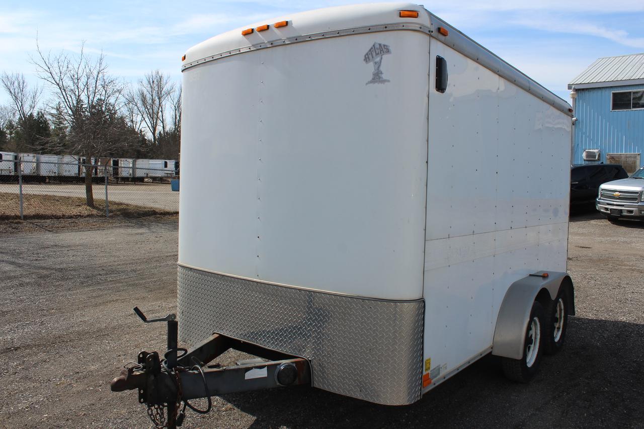 Used 2007 ATLAS 7x16 Cargo Trailer Tandem Enclosed 12 Feet Long not 16 for sale in Breslau, ON