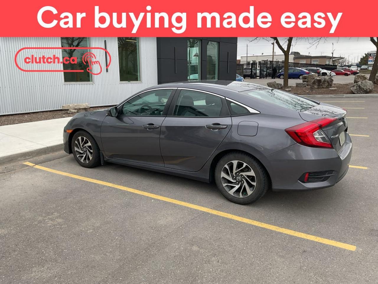 Front Heated Seats, Climate Control, Dual Zone Front Climate Control and more!<br> <br>Clutch is the largest online used car retailer in Canada, delivering a seamless, hassle-free car-buying experience to drivers everywhere. Shop thousands of used cars online, get the right one delivered to your door, and enjoy peace of mind with our 10-Day Money-Back Guarantee. How sweet is that? To learn more, visit clutch.ca.<br> <br>The top features for this car include:<br> <br>Brake Assist<br>Front Heated Seats<br>Climate Control<br>Dual Zone Front Climate Control<br>Bluetooth Music<br>Touchscreen Display<br>Cruise Control<br>Adaptive Cruise Control<br>12V Outlet<br>Hands Free Device Connectivity<br>Apple CarPlay<br>Android Auto<br>USB Input<br>Keyless Entry<br>Passive Keyless Entry<br>Push Button Start<br>Keyfob Remote Start<br>Lane Departure Warning<br>Active Lane Keep Assistance<br>Forward Collision Mitigation<br>Pedestrian Detection<br>Hill Assistance<br>Rear View Camera<br> <br>Seamless home delivery - Delivery to your door in a matter of days. Available on select packages.<br> <br>Try it out for 10 days - If you do not like it, we will take it back. <br> <br>Quality assured - All cars go through our rigorous 210-point inspection and reconditioning process.<br> <br>Peace of mind - Warranty and protection plans available.<br> <br>Haggle-free - No haggling or hard sells.<br> <br>100% Transparency - Full inspection reports on every car, including high-res photography and a free Carfax report.<br> <br>Listed price is for cash purchase only and does not include taxes, Shipping Fees (if applicable), Delivery Fees (if applicable), government licensing fees.<br> <br>Previous Provincial Registrations:<br>Ontario<br> <br>Stock # 96548