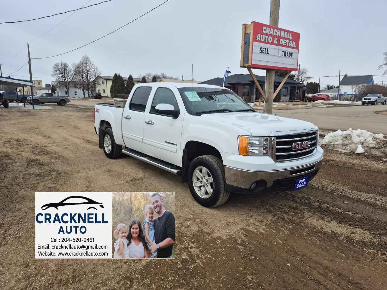 <p><span style=color:rgb( 13 , 13 , 13 )>2013 GMC Sierra - Safetied & Serviced - Clean Title </span></p><p><span style=color:rgb( 15 , 15 , 15 )>Located in Carberry, but capable of bringing to Brandon. Priced to Sell! Carfax Available, excellent condition.</span></p><ul><li><p>Bluetooth Connectivity</p></li><li><p>5.3L V8</p></li><li><p>Remote Start</p></li><li><p>Dual-Zone Climate Control</p></li><li><p>Trailer Sway Control</p></li><li><p>LED Cargo Box Lighting</p></li><li><p>Tow/Haul Mode</p></li><li><p>Local with a fresh safety and service</p></li></ul><p>Warranty Available /Trades Welcome /<span style=color:rgb( 15 , 15 , 15 )>delivery available.</span></p><p></p><p>Call/Text<u> 204-520-9461</u></p><p></p><p>Dealer #5905</p><p></p><p><strong>Vehicle available for dealer trading, perfect subprime car</strong></p><p></p><p>Treaty cards accepted - 7 Day insurances available meaning you can drive home the same day even if MPI is closed (good for weekends and after hours)</p><p></p><p></p>