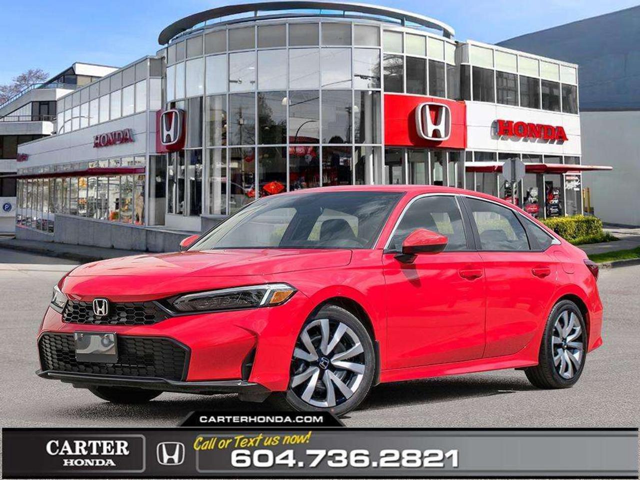 Discover smart design, everyday efficiency, and modern technology with the 2026 Honda Civic Sedan LX, now available at Carter Honda. Built for reliability and comfort, it delivers smooth, responsive performance with impressive fuel economy for both city commutes and highway drives. The Civic LX features sleek exterior styling, clean body lines, and LED lighting that create a refined, contemporary look. Inside, the spacious cabin offers comfortable seating, a digital instrument display, and a high resolution touchscreen infotainment system designed for ease of use. Apple CarPlay, Android Auto, and the Honda Sensing suite of advanced safety technologies come standard, providing added confidence on every drive. Practical, stylish, and easy to live with, the Civic Sedan LX is built for modern life. Schedule your test drive today at Carter Honda and experience it firsthand. <b>Why Choose Carter Honda?</b> - We provide an unmatched vehicle purchasing experience that puts YOU FIRST! - Exceeding customer expectations for over three decades, with a history of loyalty and community trust - 4.6-star Google rating, backed by over 3,000 satisfied customer reviews - Experience upfront pricing, zero hidden fees, and 100% transparency at every step - Fast approvals and 99% acceptance rates, regardless of your credit status! - Enjoy our 7-day vehicle exchange policy for added peace of mind - We welcome vehicle trades and guarantee the best price - Our multilingual staff speaks many languages to assist you better Were here to help you drive the vehicle you want, the vehicle you deserve! Dealer fee of $999.00 included in advertised price (Dealer No. 1100).