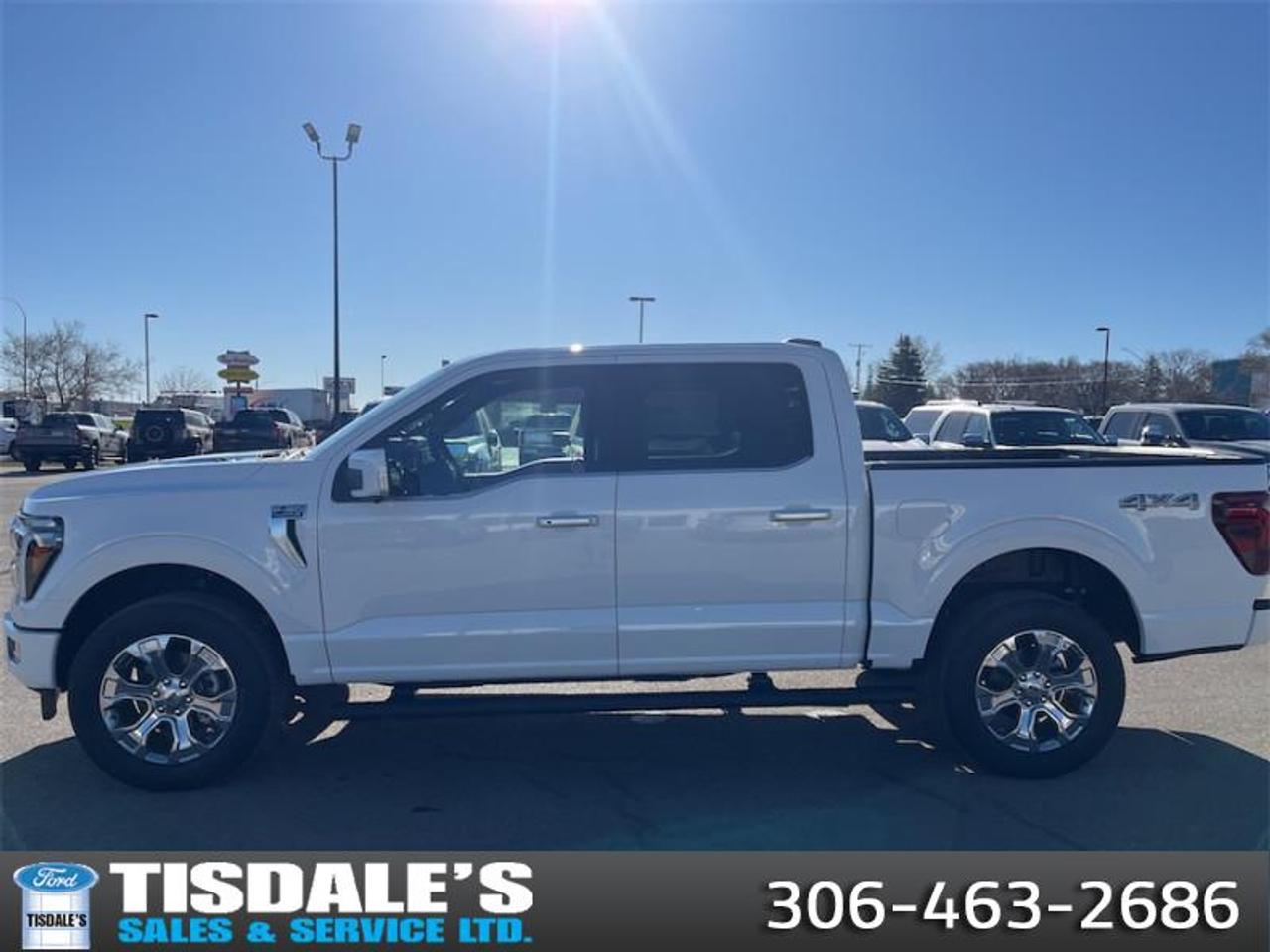 <b>20 inch Aluminum Wheels, Spray-in Bedliner!</b><br> <br> <br> <br>Check out the large selection of new Fords at Tisdales today!<br> <br>The 2026 Ford F-150 blends everyday usability, robust build quality and forward-looking design into a pickup that truly serves you. <br> <br>The 2026 Ford F-150 combines proven leadership in toughness with smart innovation to deliver a truck built for real-world demands. Inside, the cabin features refined materials, intuitive tech and comfortable seating to support both driver and passengers on every journey. With its strong presence, flexible design and Fords legacy of dependability, the F-150 is ready for whatever work or play you throw its way.<br> <br>This Star White Tri-Coat Crew Cab 4X4 pickup has an Automatic transmission and is powered by a 400HP 3.5L V6 Cylinder Engine. <br> <br> Our F-150s trim level is Platinum. This vehicle has been upgraded with the following features: 20 inch Aluminum Wheels, Spray-in Bedliner.<br><br> View the original window sticker for this vehicle with this url <b><a href=http://www.windowsticker.forddirect.com/windowsticker.pdf?vin=1FTFW7L8XTFA87751 target=_blank>http://www.windowsticker.forddirect.com/windowsticker.pdf?vin=1FTFW7L8XTFA87751</a></b>.<br> <br>To apply right now for financing use this link: <a href=http://www.tisdales.com/shopping-tools/apply-for-credit.html target=_blank>http://www.tisdales.com/shopping-tools/apply-for-credit.html</a><br><br> <br/> Total  rebate of $7500 is reflected in the price.   Incentives expire 2026-06-01.  See dealer for details. <br> <br>Tisdales is not your standard dealership. Sales consultants are available to discuss what vehicle would best suit the customer and their lifestyle, and if a certain vehicle isnt readily available on the lot, one will be brought in.<br> Come by and check out our fleet of 20+ used cars and trucks and 60+ new cars and trucks for sale in Kindersley.  o~o