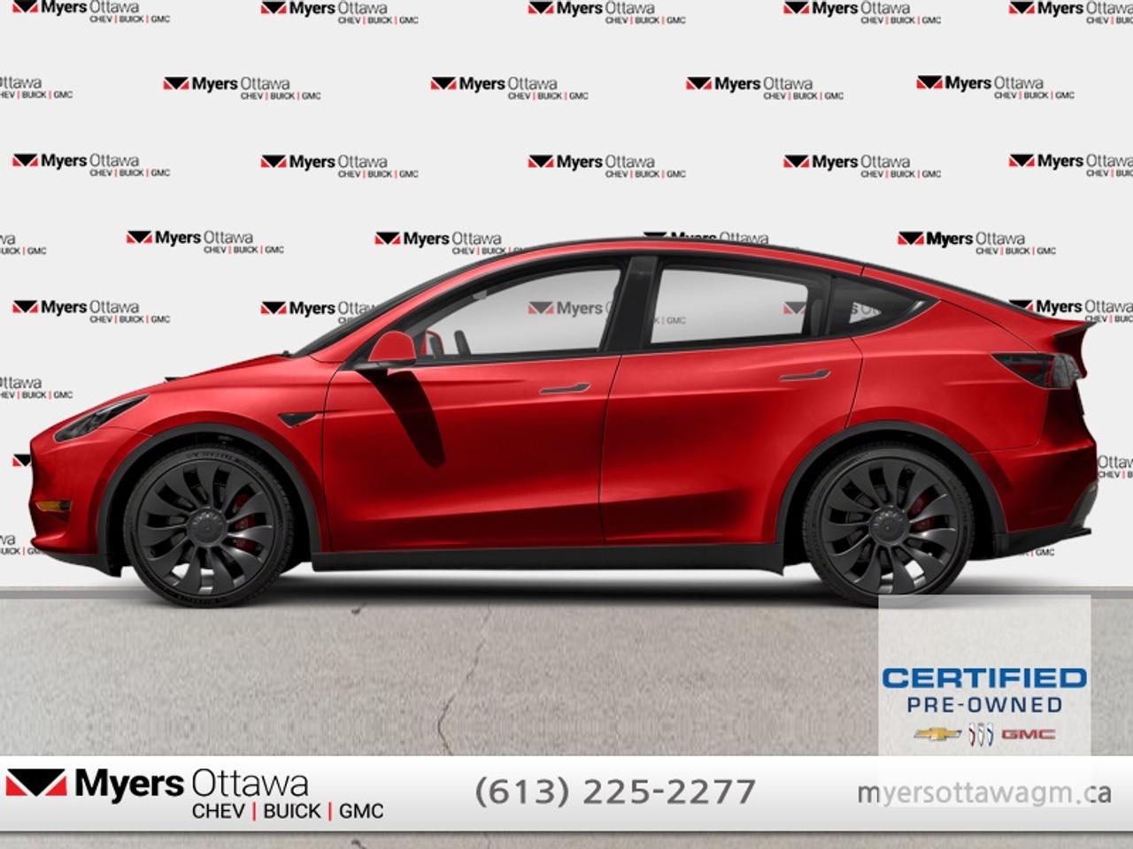 Compare at $34905 - Myers Cadillac is just $33888! <br> <br>JUST IN - 2021 TESLA MODEL Y LONG RANGE- MUTI COAT RED ON BLACK LEATHER,  542 KM RNAGE, AWD, 360 CAMERA, BASIC AUTO PILOT, HEATED SEATS, ALLOY WHEELS, POWER LIFGATE, CERTIFIED, NON SMOKER, CLEAN CARFAX, NO ADMIN FEES<br> <br>To apply right now for financing use this link: <a href=https://creditonline.dealertrack.ca/Web/Default.aspx?Token=b35bf617-8dfe-4a3a-b6ae-b4e858efb71d&Lang=en target=_blank>https://creditonline.dealertrack.ca/Web/Default.aspx?Token=b35bf617-8dfe-4a3a-b6ae-b4e858efb71d&Lang=en</a><br><br> <br/><br>All prices include Admin fee and Etching Registration, applicable Taxes and licensing fees are extra.<br>*LIFETIME ENGINE TRANSMISSION WARRANTY NOT AVAILABLE ON VEHICLES WITH KMS EXCEEDING 140,000KM, VEHICLES 8 YEARS & OLDER, OR HIGHLINE BRAND VEHICLE(eg. BMW, INFINITI. CADILLAC, LEXUS...)<br> Come by and check out our fleet of 50+ used cars and trucks and 180+ new cars and trucks for sale in Ottawa.  o~o