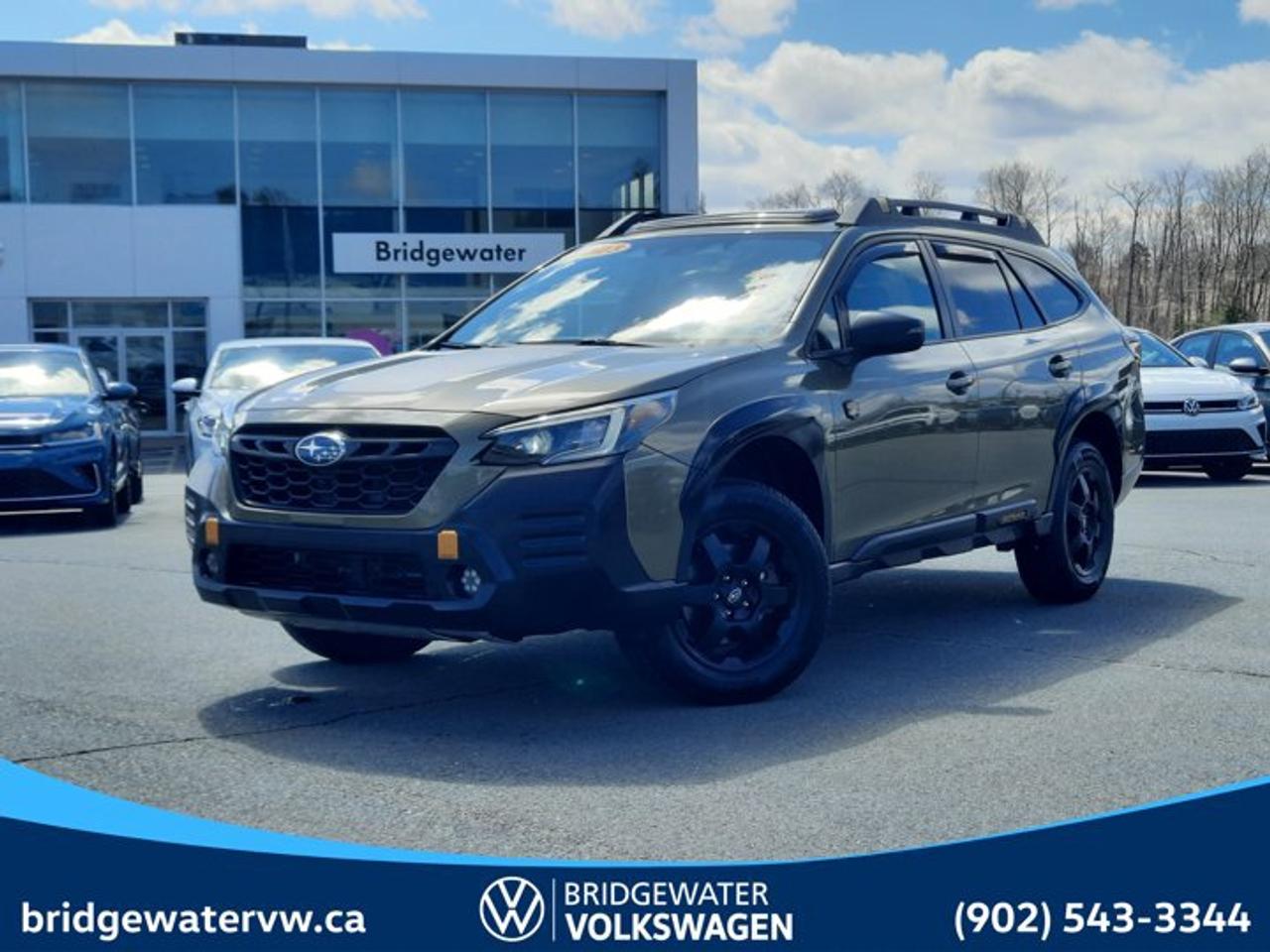 Recent Arrival! 2023 Subaru Outback WildernessCertified.This vehicle is a Steele Certified Pre-Owned Vehicle, offering added confidence through enhanced inspection standards and dealership-backed benefits. Steele Certified Reconditioning Process: Comprehensive multi-point inspection Mechanical and cosmetic reconditioning completed as needed Brake, tire, and battery assessment Professional detailing Final quality control road test Steele Certified Pre-Owned vehicles include additional ownership benefits. Any concerns related to the certification process must be reviewed and addressed by the original selling dealer.CARFAX Canada No Reported Accidents Odometer is 7480 kilometers below market average!Green AWD Lineartronic CVT 2.4L DOHC