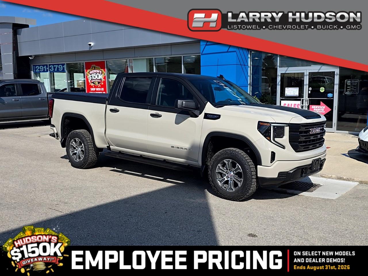 <p><strong>TRUCK BOSS-2 PACKAGE</strong> is an exclusive special edition package from Larry Hudson Chevrolet Buick GMC.</p><p>Features:</p><ul><li><p>Front / Rear Black Moulded Splash Guards</p></li><li><p>Special Edition Custom Truck Boss Body Wrap in Matte Black</p></li><li><p>Black Moulded Assist Steps</p></li><li><p>Spray-in Boxliner</p></li><li><p>Tonneau Cover - Tri-Fold</p></li></ul> HUDSONS HAS IT! See it - Drive it - Own it - LOVE it. At Larry Hudson Chevrolet Buick GMC we make car buying a breeze! New car pricing with $0 down approvals are among your options (*on approved credit). There are a variety of finance and lease options available. Also expect top dollar for your trade-in! Selling price/payment shown includes cash incentive(s). Does not include HST & Licensing. Bi-Weekly payments reflect current Chevrolet Buick and GMC incentives. We have professional Product Specialist to guide you through your vehicle purchase. Contact us for more info! 1-800-350-3325